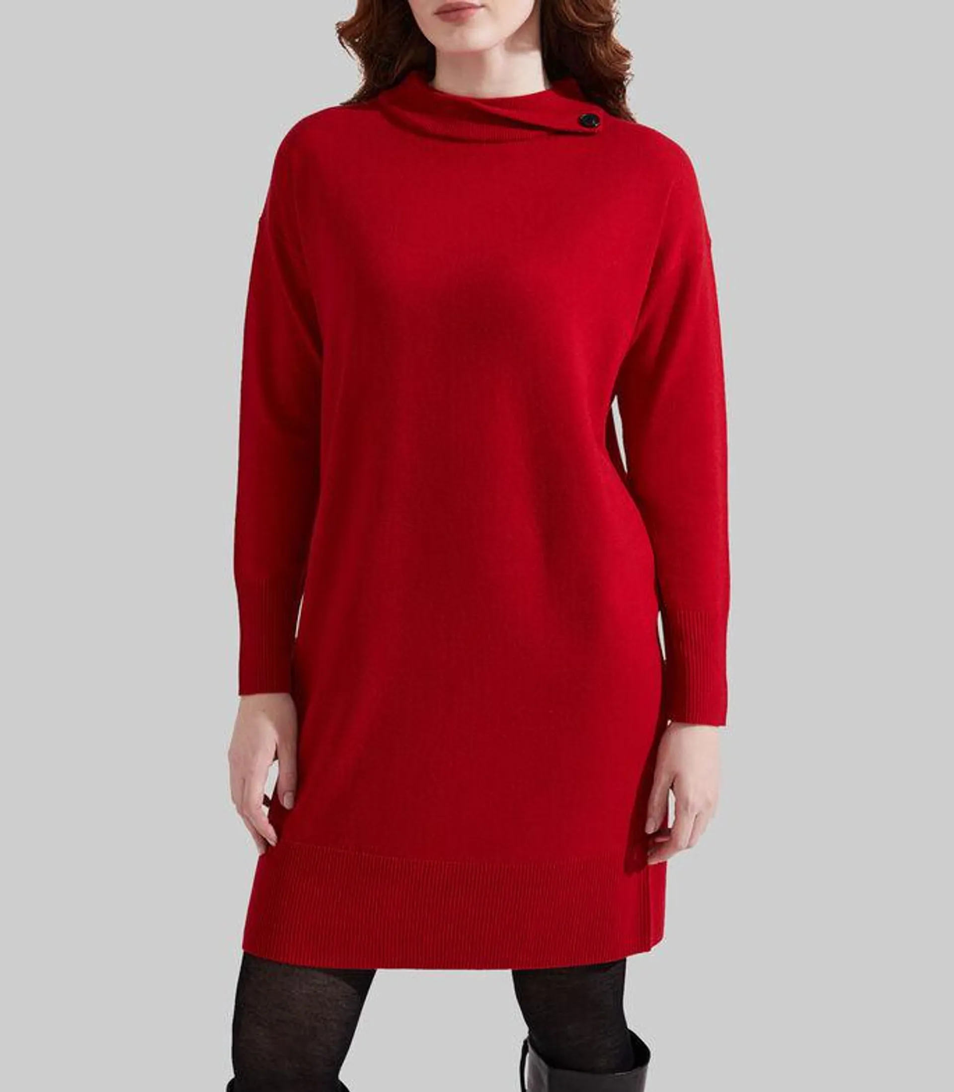 Vestido midi con manga larga Talia Mujer