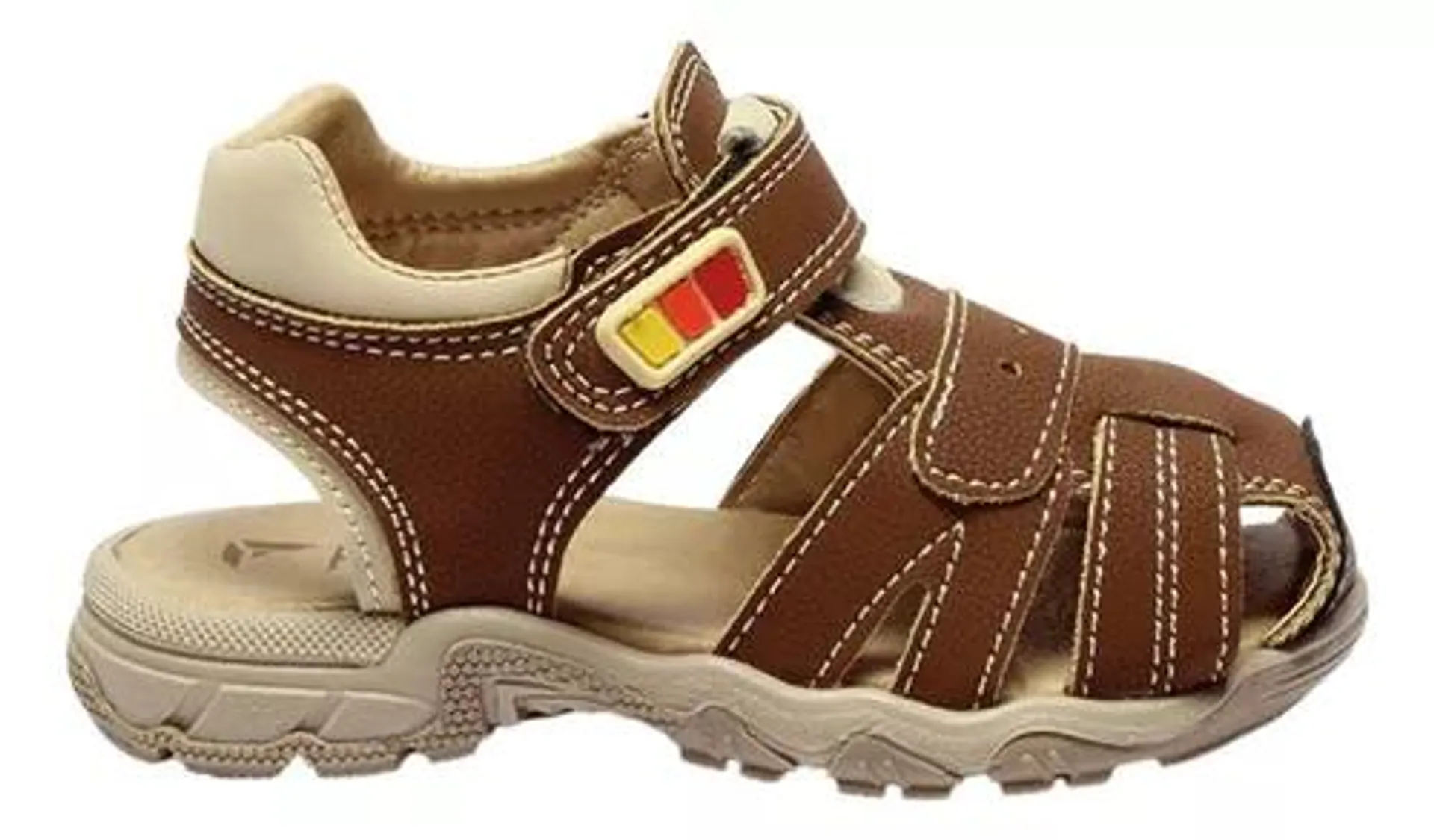 Sandalias Para Niños Huaraches Casuales Leo Café Fareli