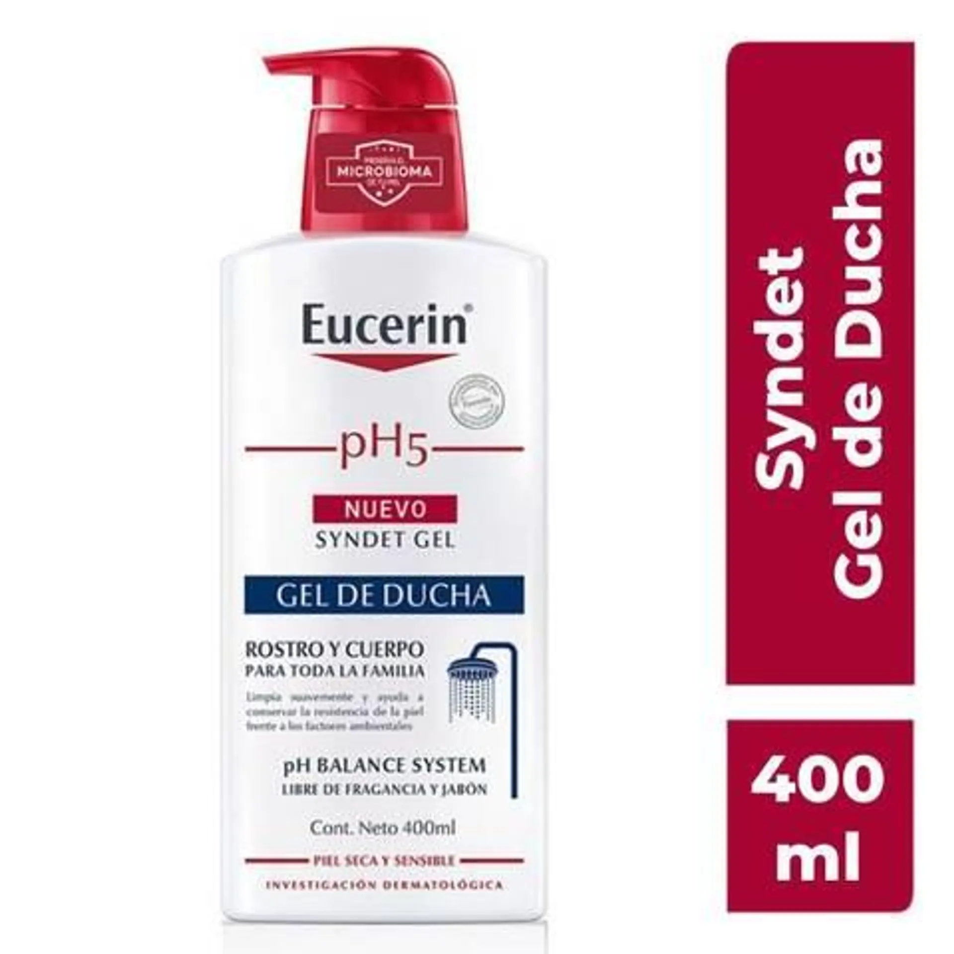 Eucerin ph5 Syndet Gel de Ducha para Rostro y Cuerpo. Piel Seca y Sensible