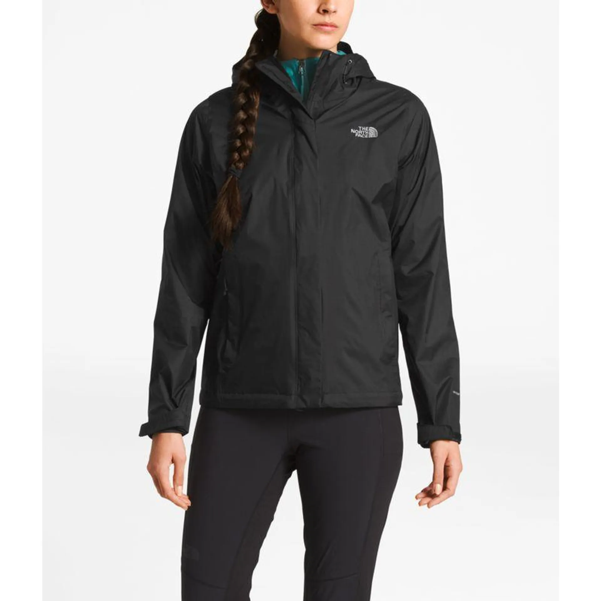 Chamarra Impermeable Venture 2 Mujer, Negro