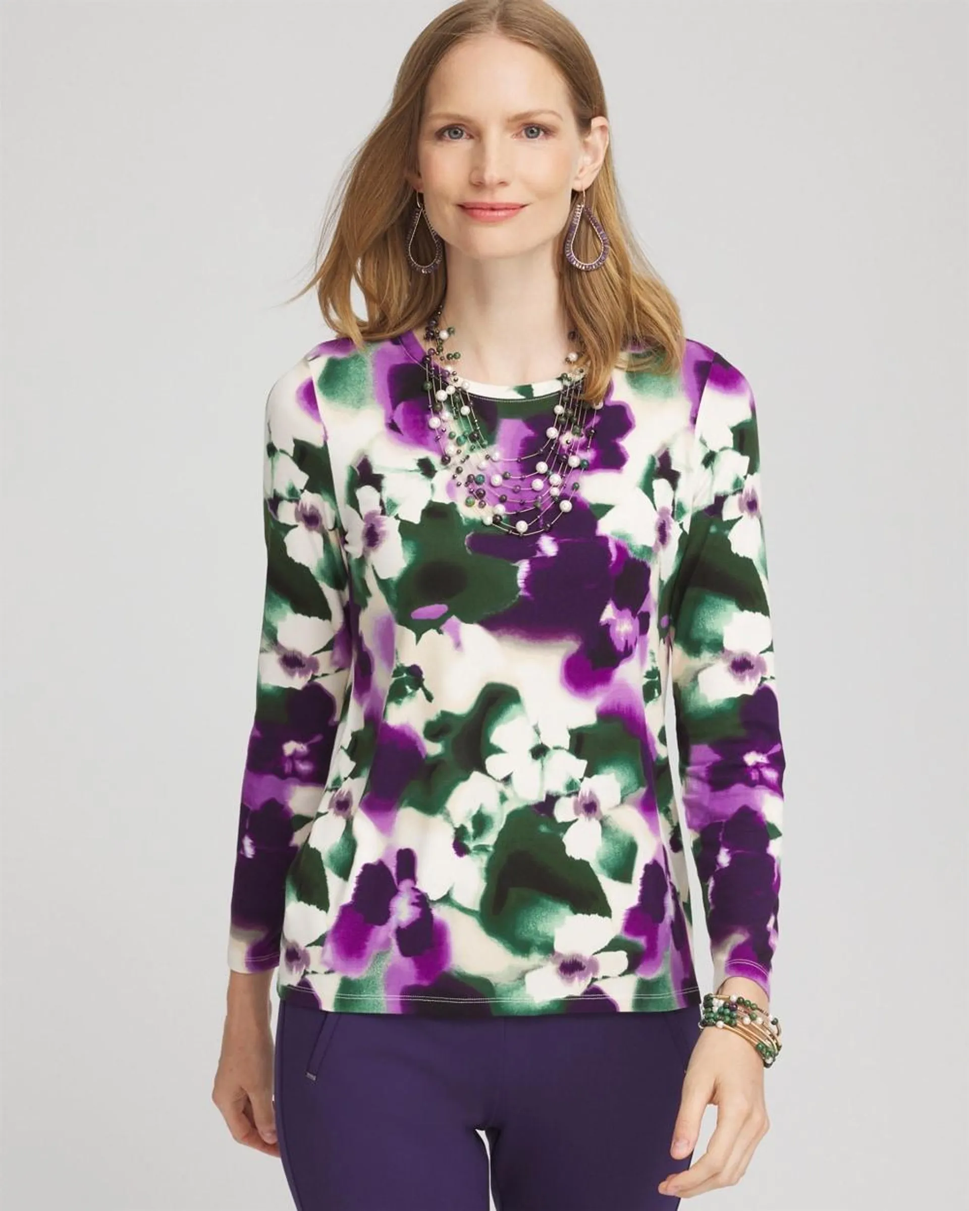 Touch of Cool\u2122 Bloom Long Sleeve Layering Tee