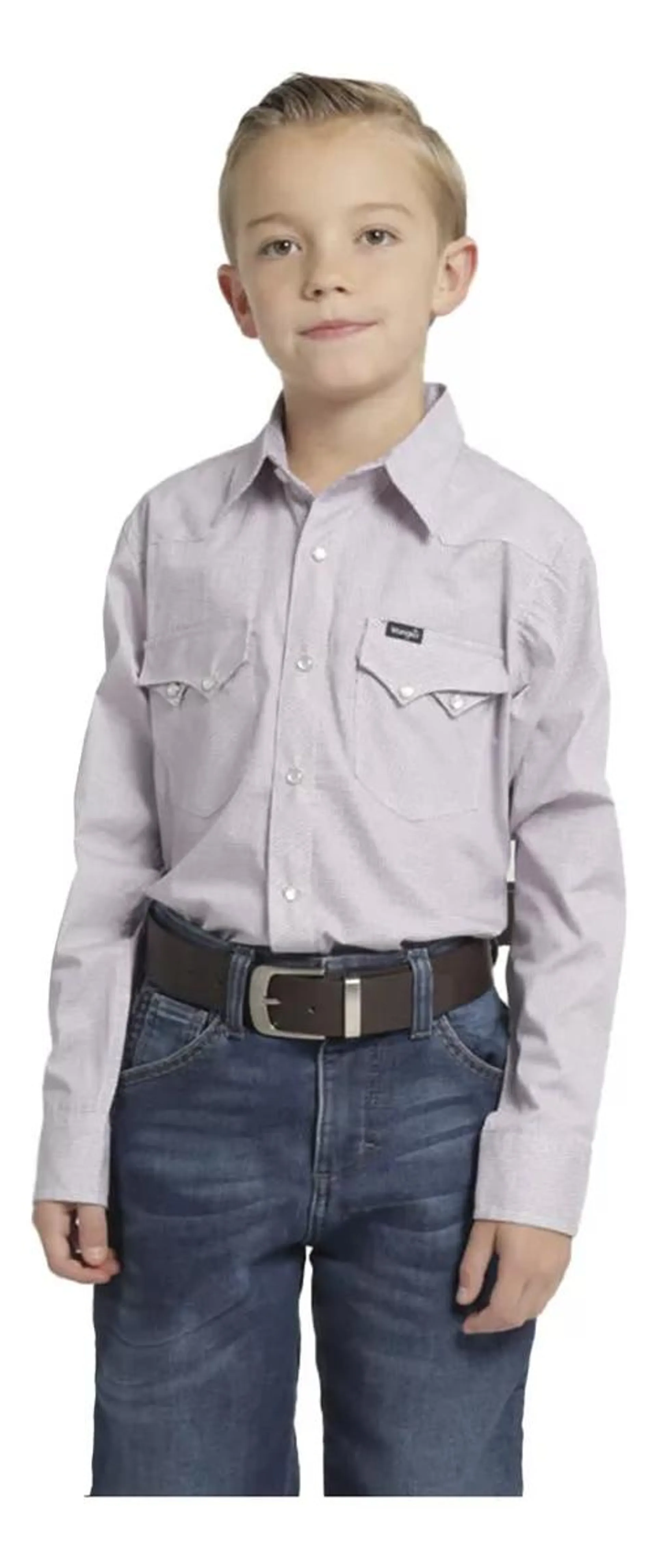 Camisa Vaquera Niño Wrangler Slim Fit Manga Larga 412