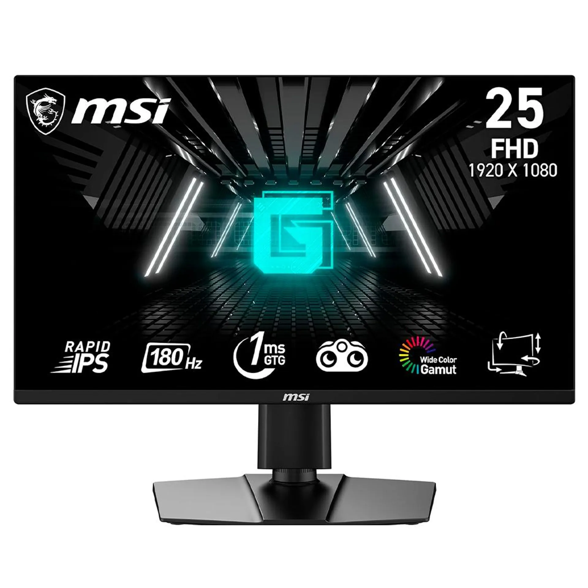 Monitor MSI G255PF E2 / FHD / Rapid IPS / Free Sync / 1ms / 1920x1080 / 180Hz / 25” / G255PF E2