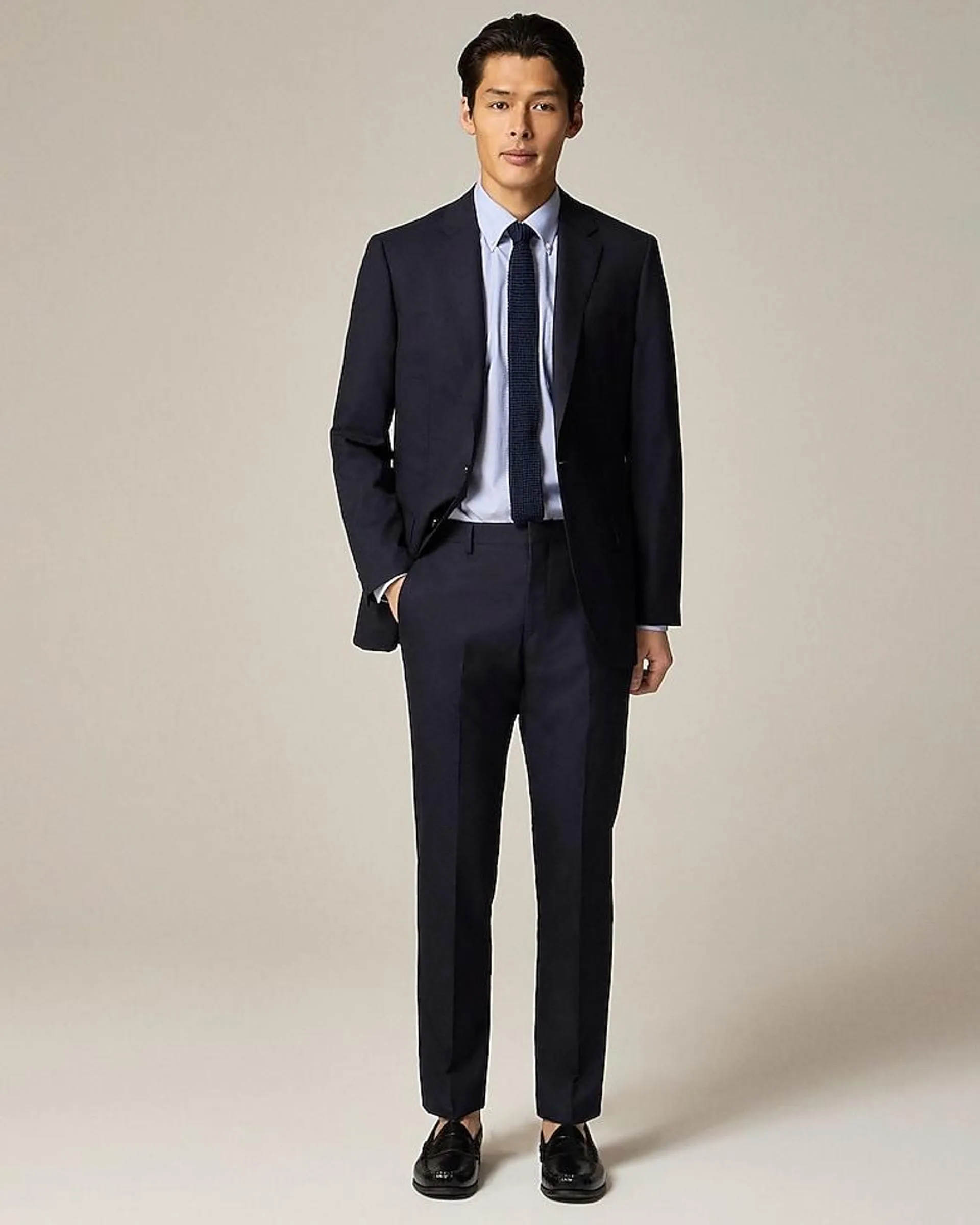 Ludlow Slim-fit suit jacket with double vent in Italian wool