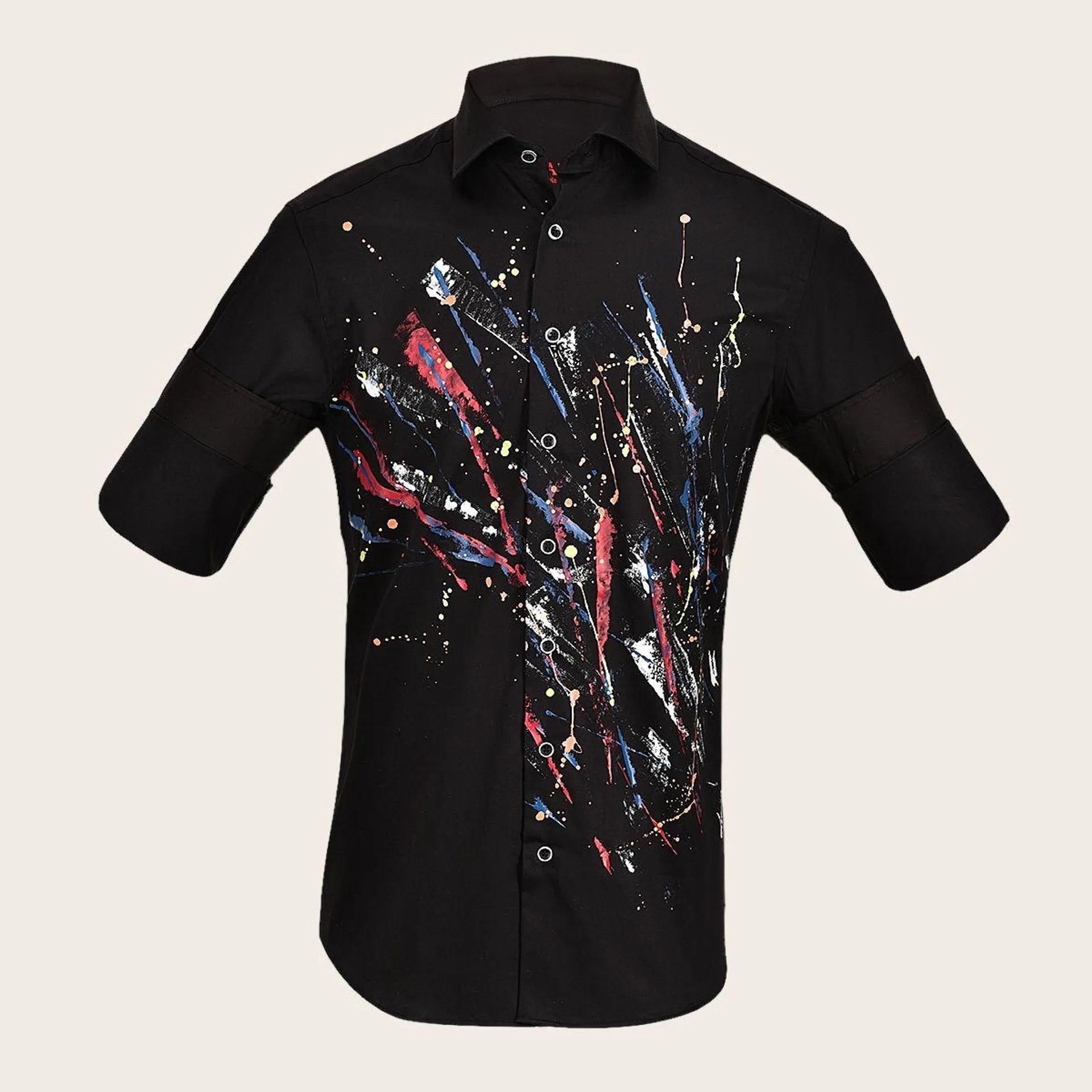 Camisa Cuadra con estampado.