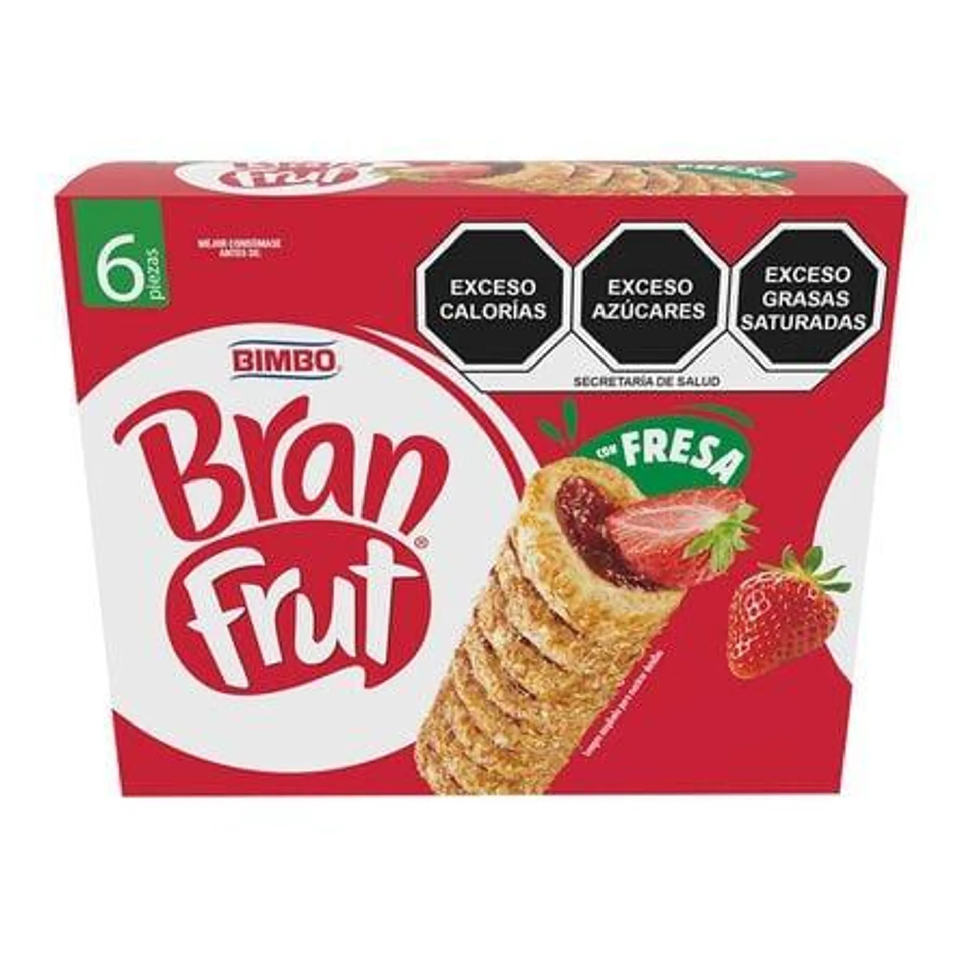 Barras de Cereal Bimbo Bran Frut Rellenas de Fresa 6 Piezas 240 g