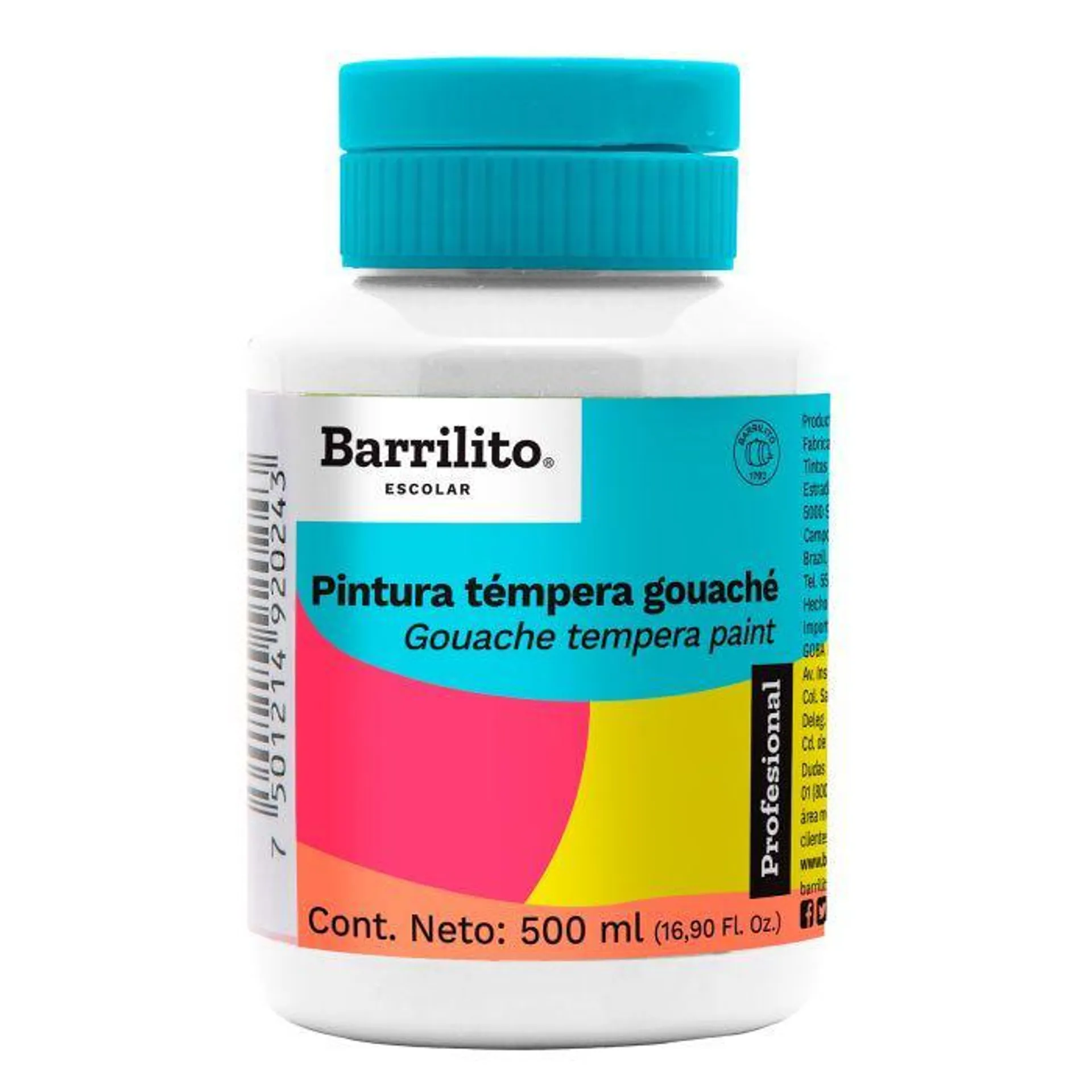 PINTURA TEMPERA BARRILITO 500 ML. BOTE