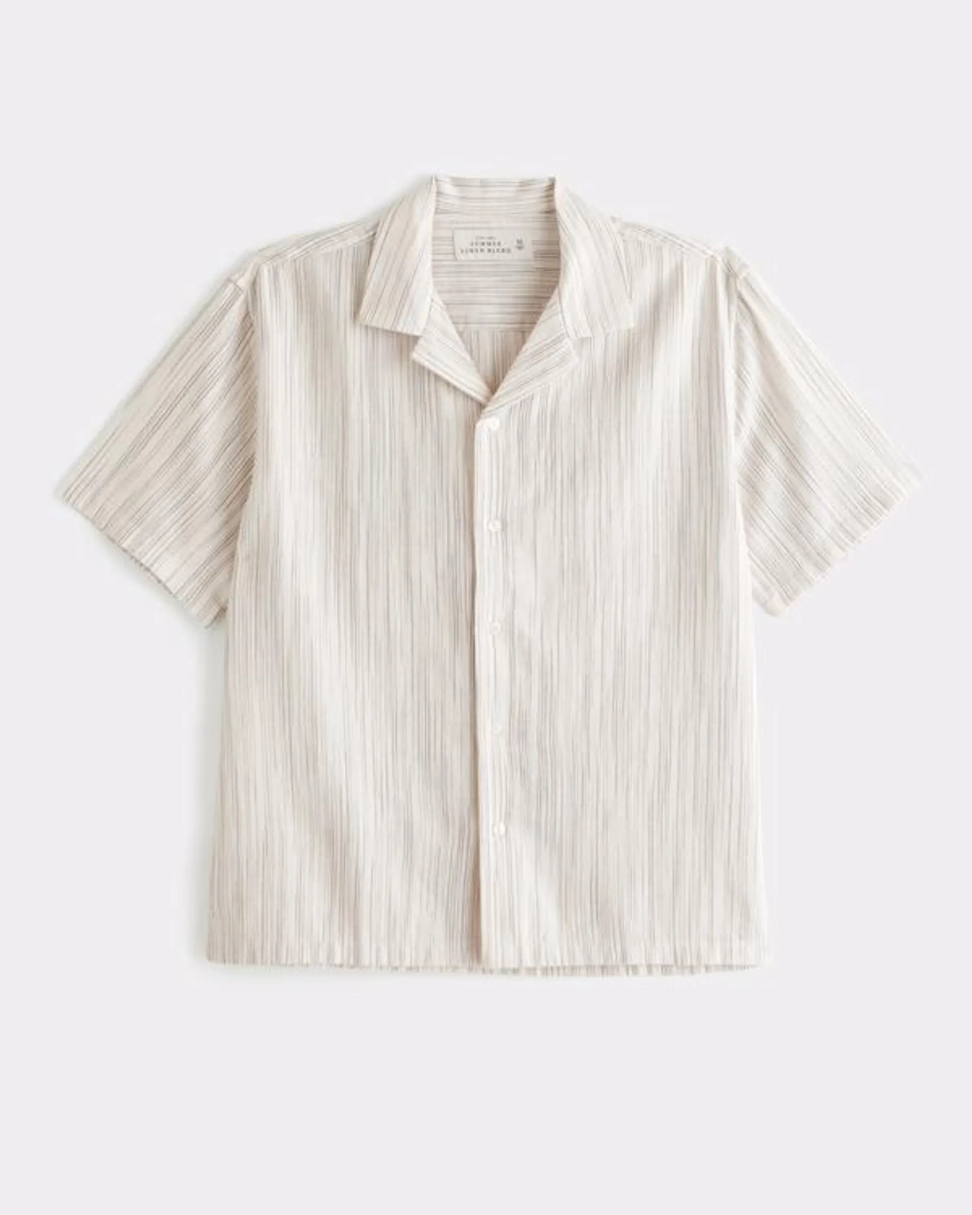 Camp Collar Summer Linen-Blend Shirt