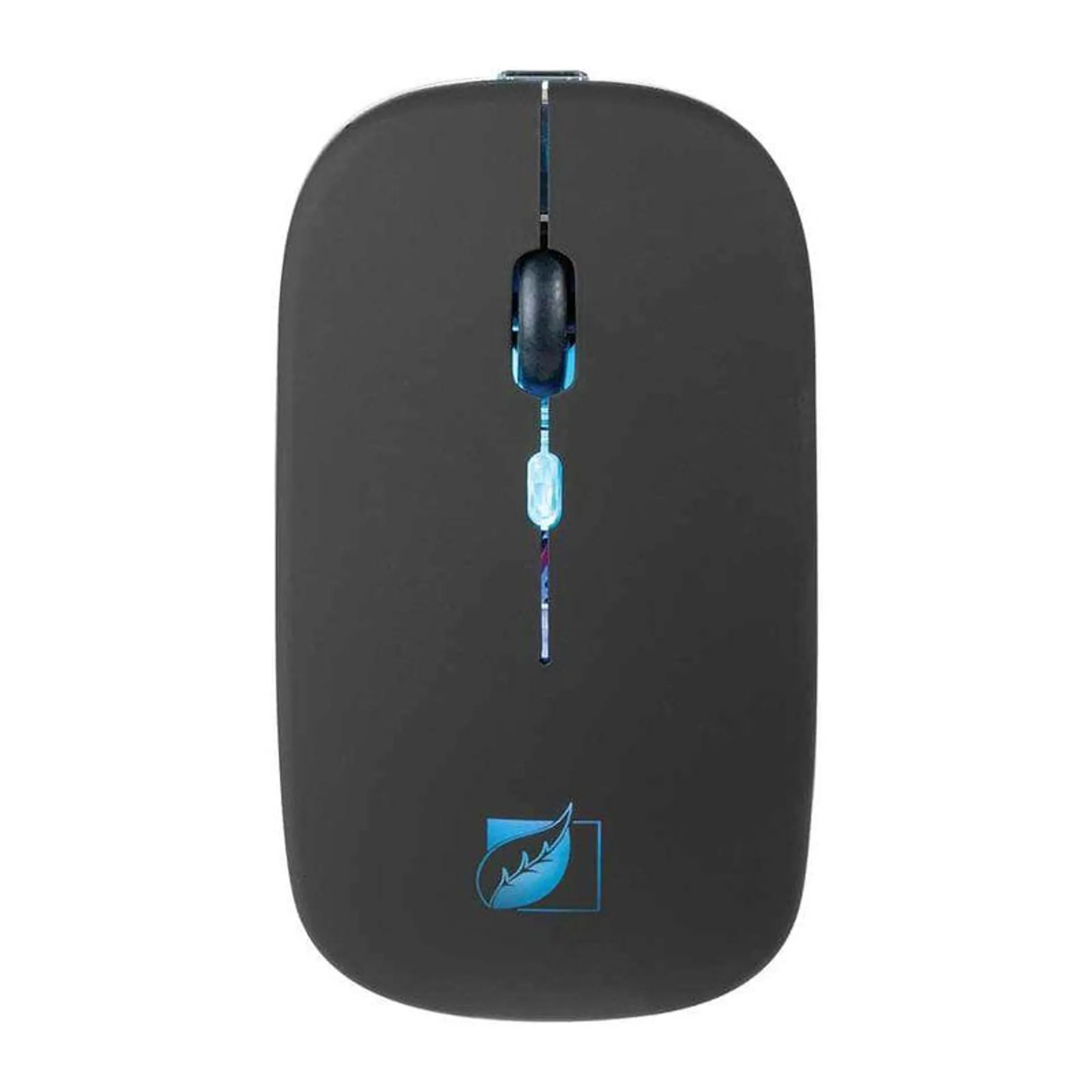 Mouse Inalámbrico RGB Recargable Negro de 1,600 DPI Green Leaf 18-8859