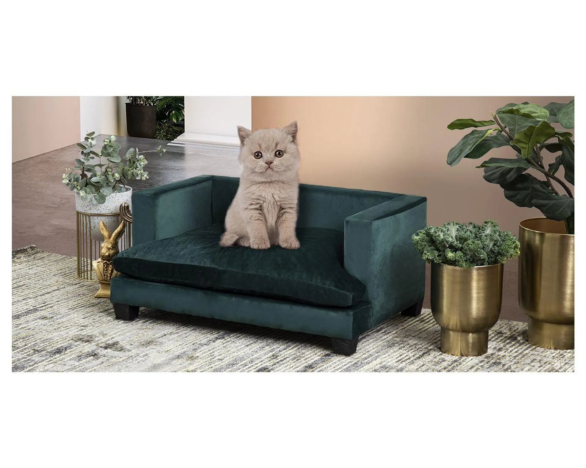 Cama Para Mascota Pet Laika Verde Esmeralda