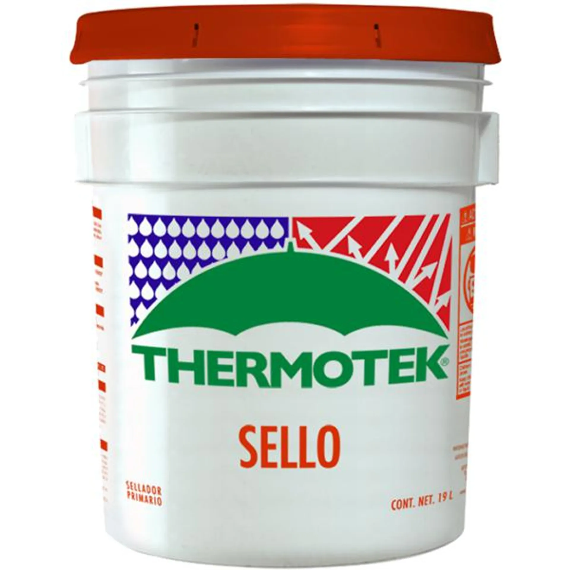 Sello Acrílico Tapa Roja Cubeta 19 lts – Thermotek 201063