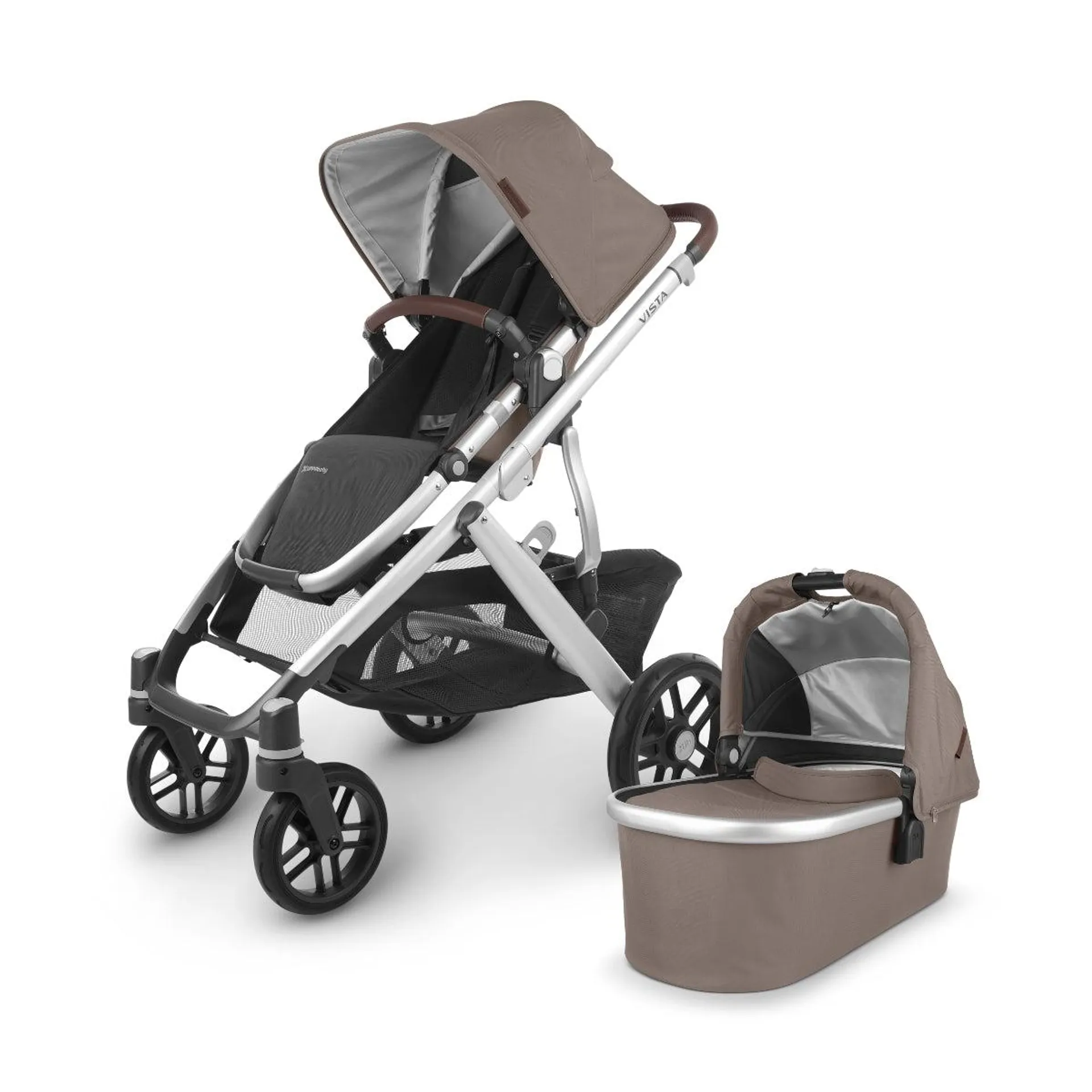 Carriola UPPAbaby Vista V2 Theo: Mango Telescópico, Asiento Reversible y Toldo Expandible con Protección UPF 50+