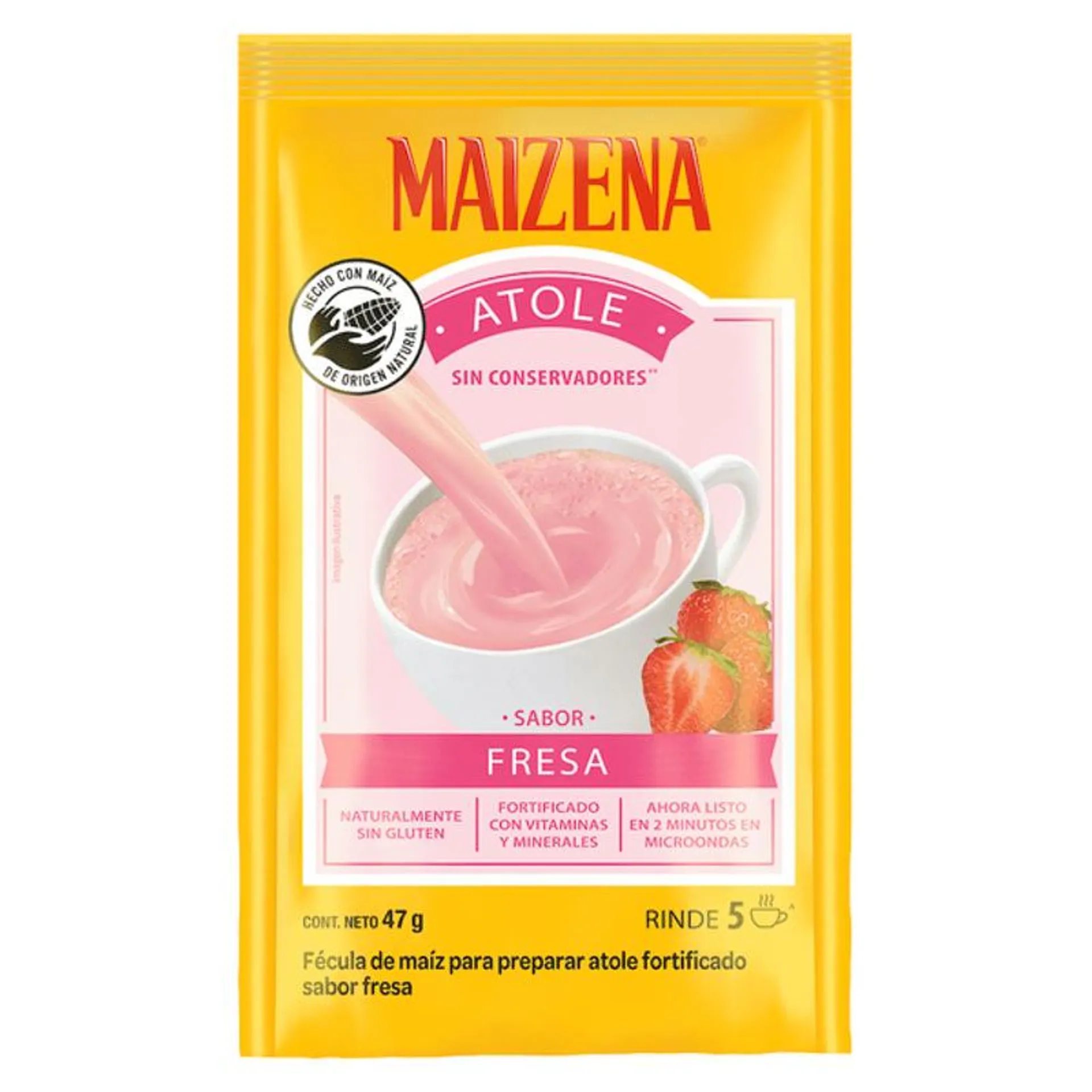Maizena Atole sabor fresa 47 g