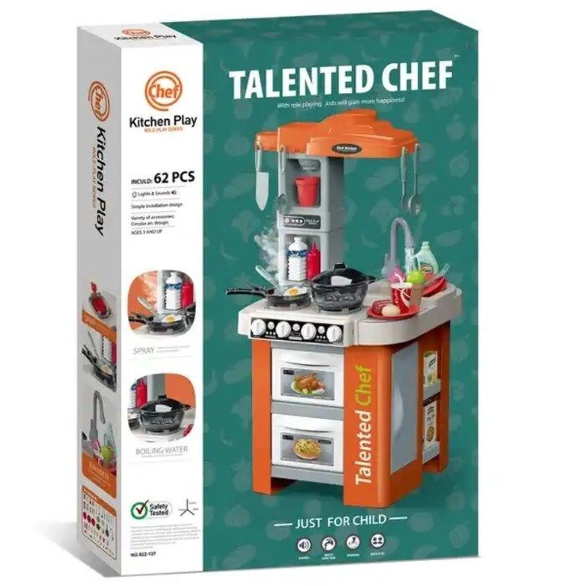 Cocinita Talented Chef 922-127 con Luz y Sonido 67 pz