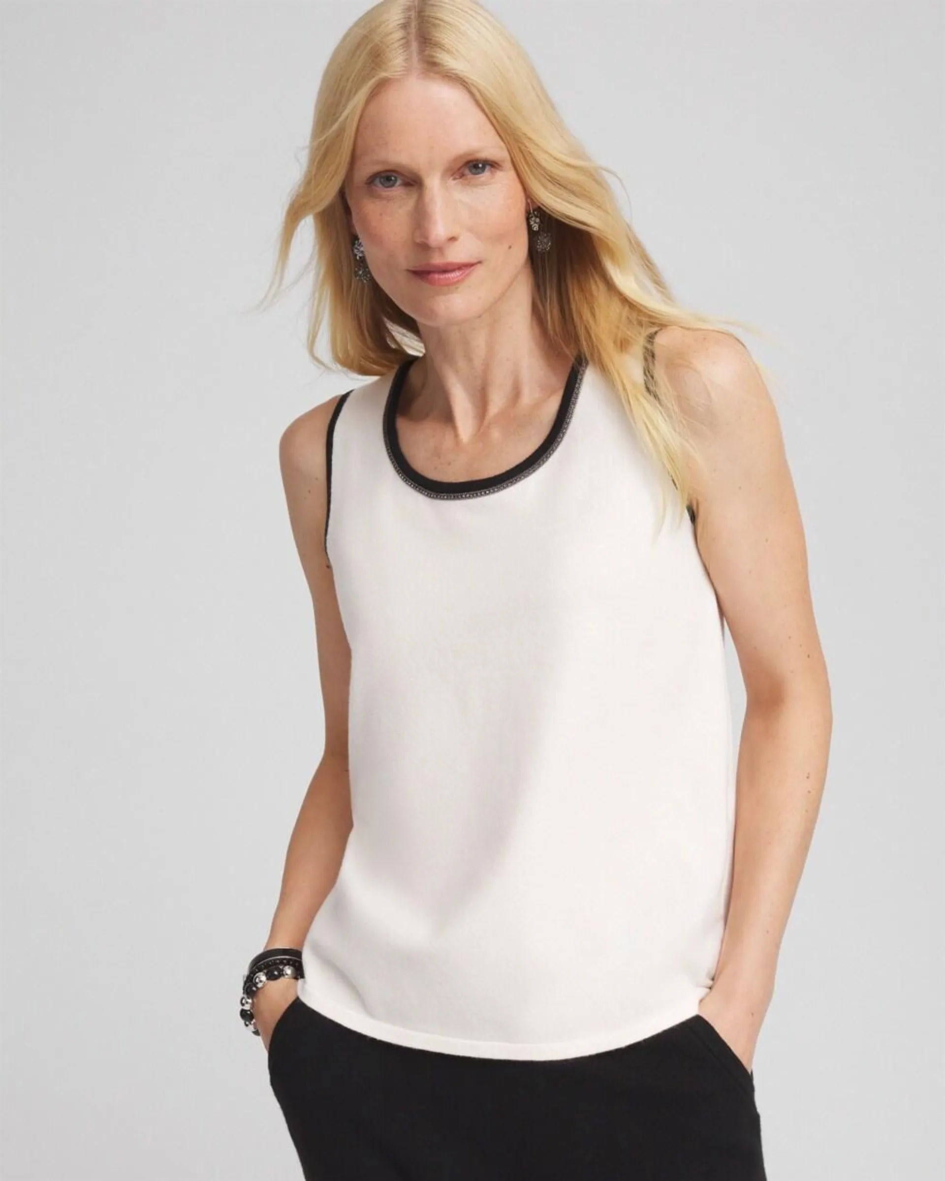 Zenergy\u00AE Luxe Cashmere Blend Ballchain Tank