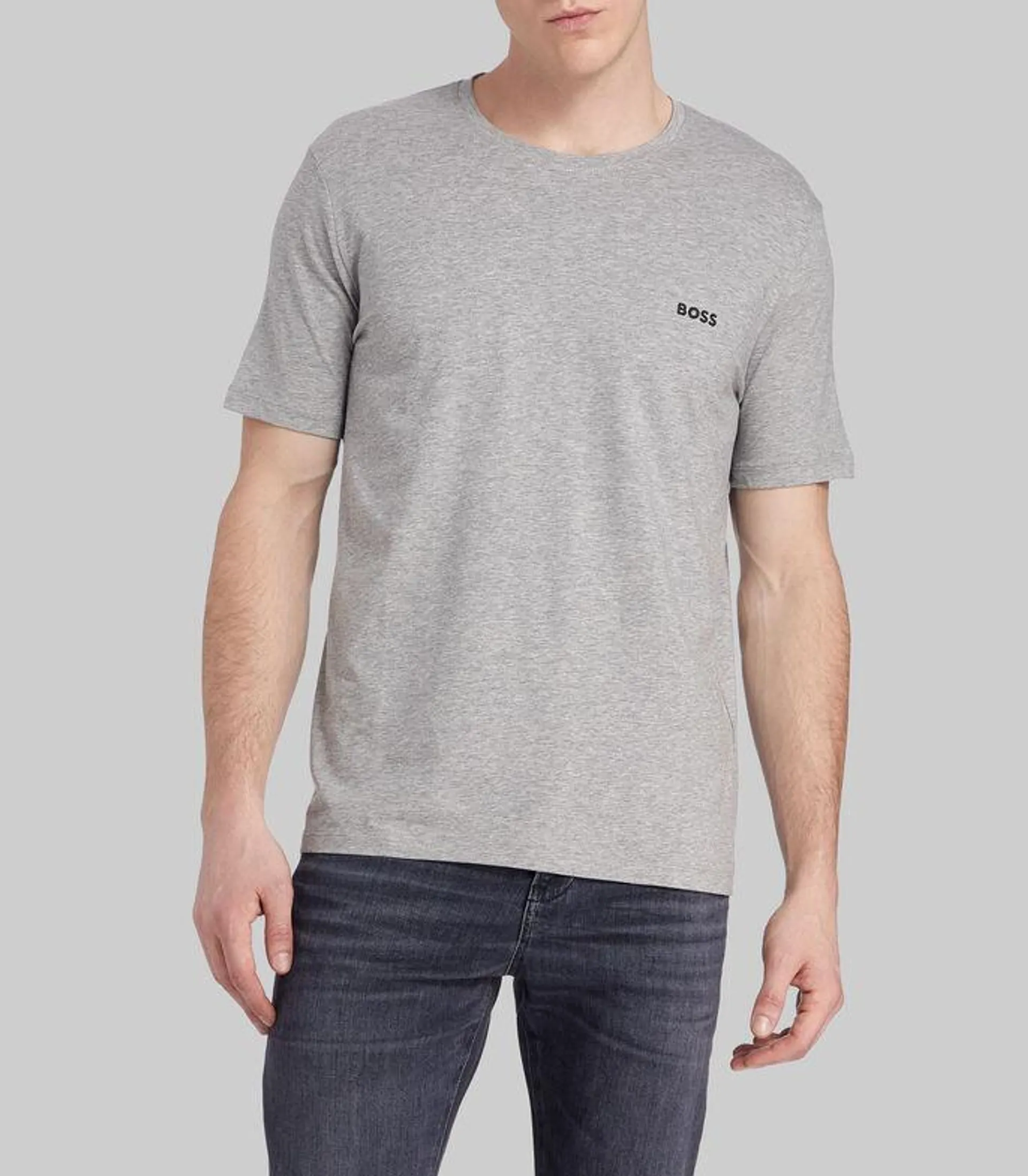 Playera Boss regular fit de algodón elástico con logo Hombre