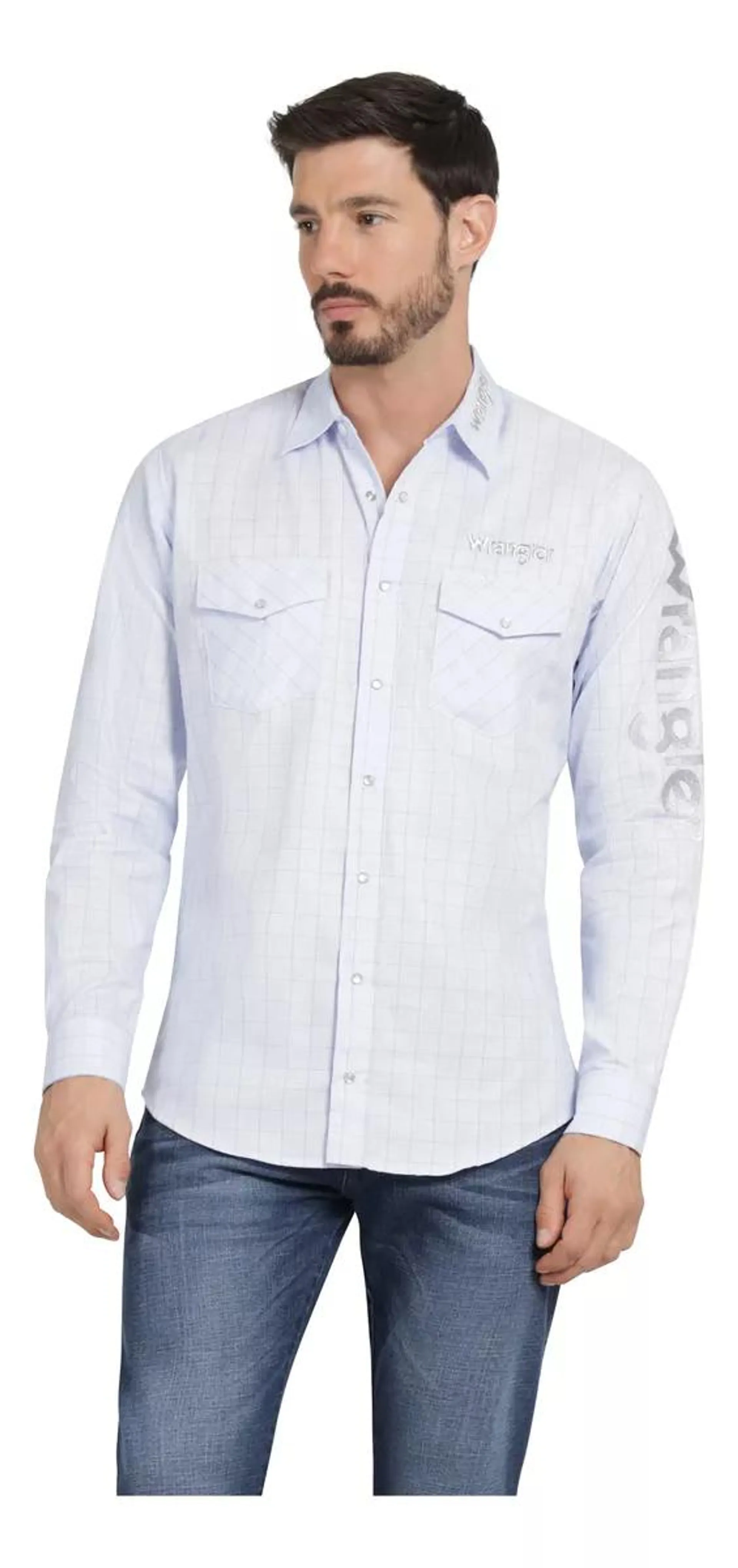 Camisa Vaquera Hombre Wrangler Regular Fit Manga Larga 361