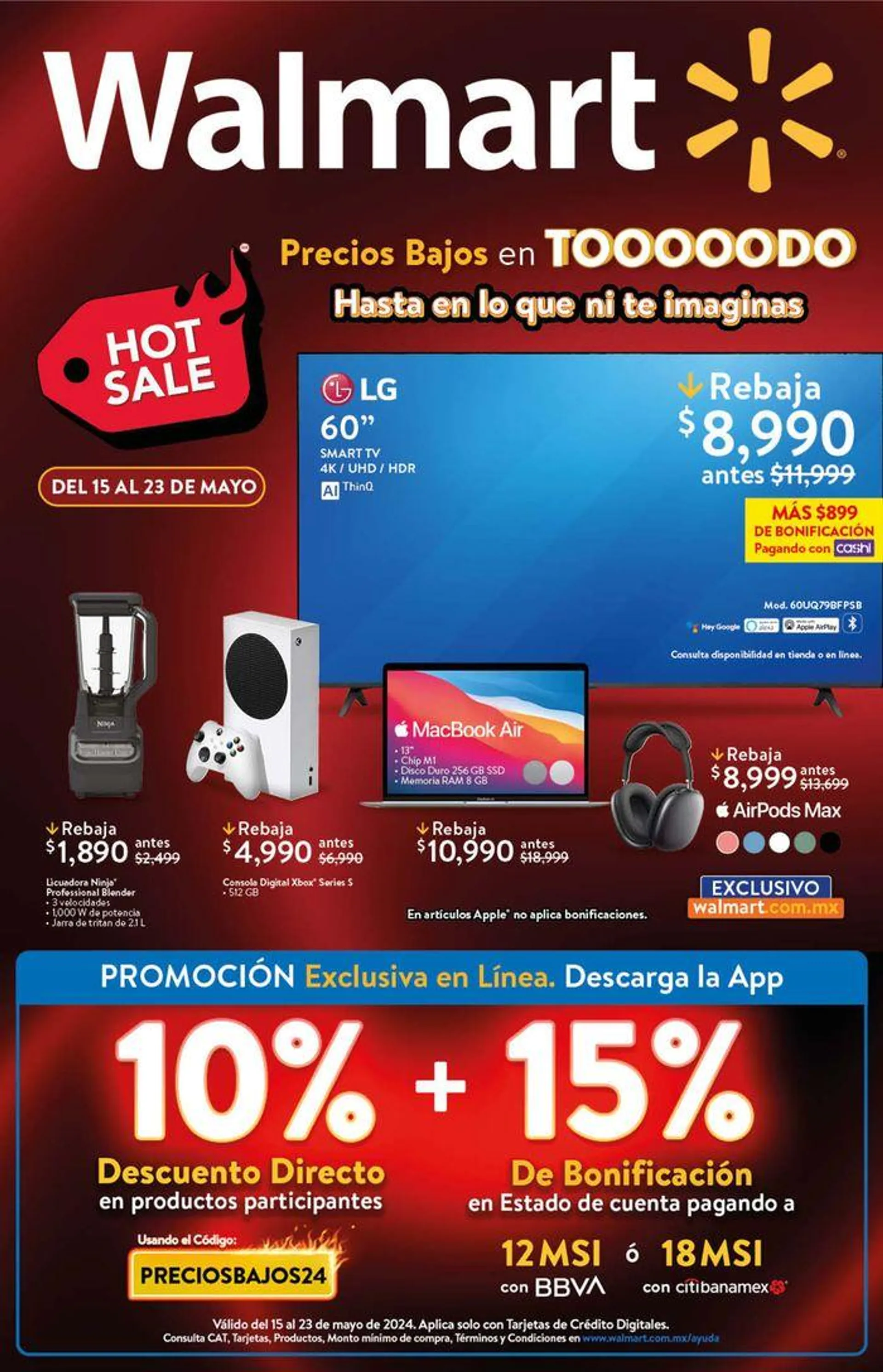 Catálogo de Walmart - Hot Sale 20 de mayo al 23 de mayo 2024 - Pagina 1