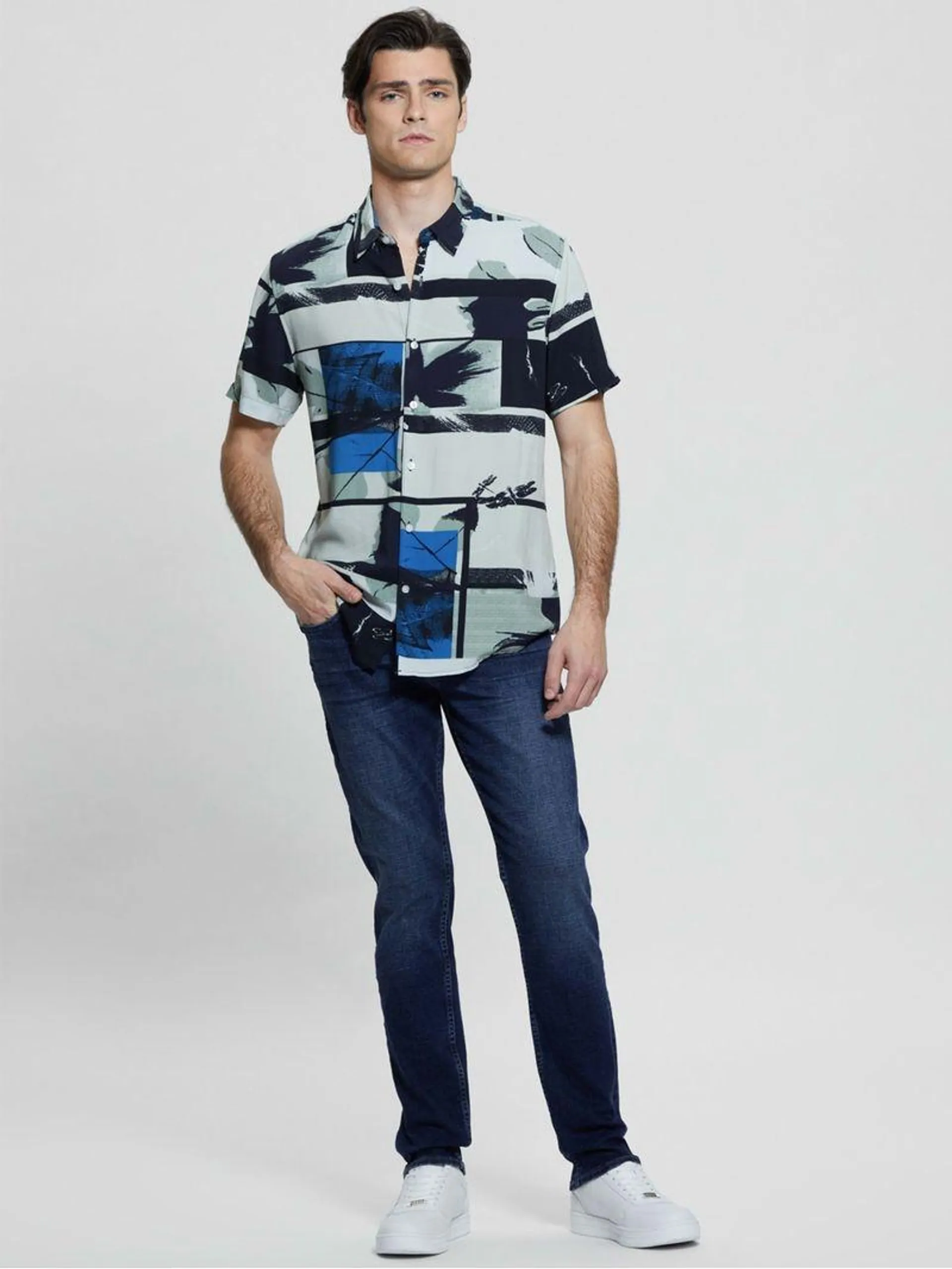 Camisa Guess ECO Palm Collage