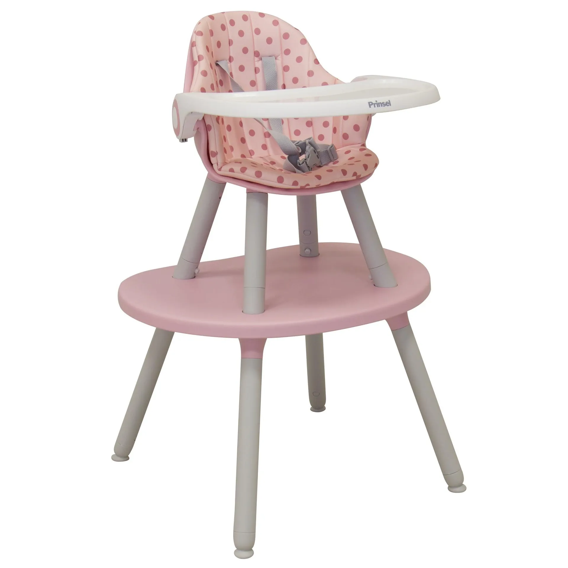 Silla Alta Prinsel Bistro 3 en 1 Rosa