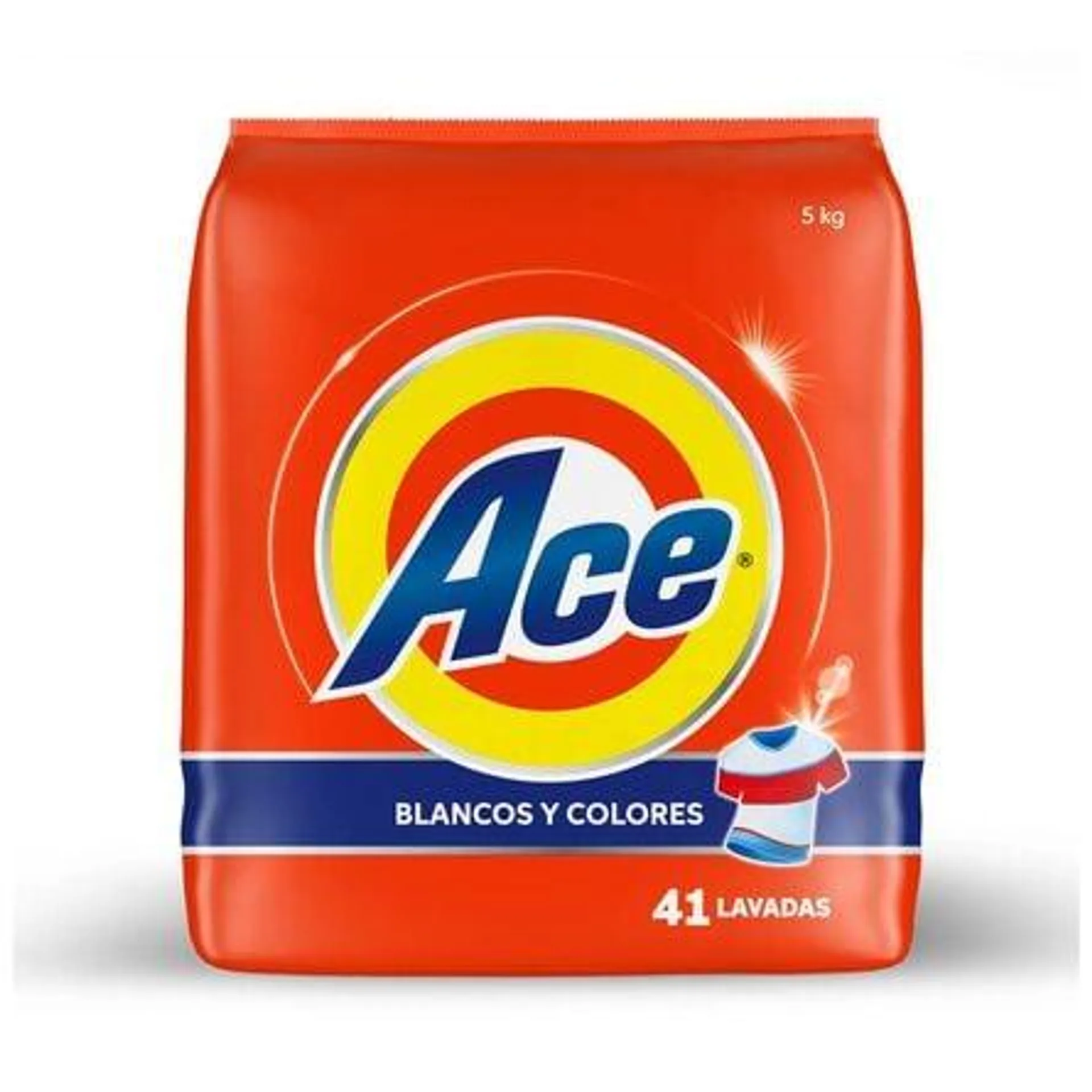 Detergente en Polvo Ace para Lavar Blancos y Colores 5kg