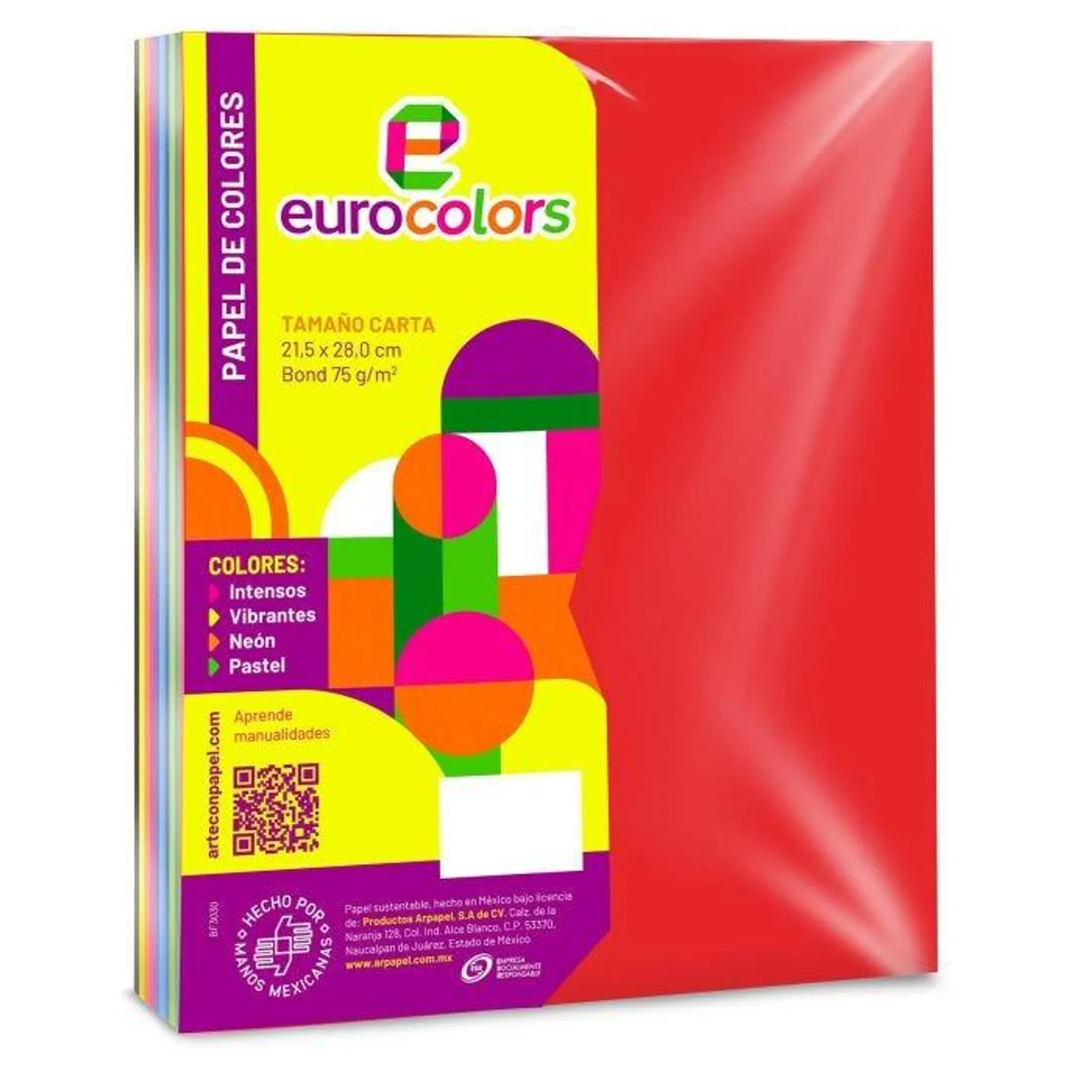 Bond Colores Arcoiris Eurocolors Carta 100 h. 75 g. 10 Colores