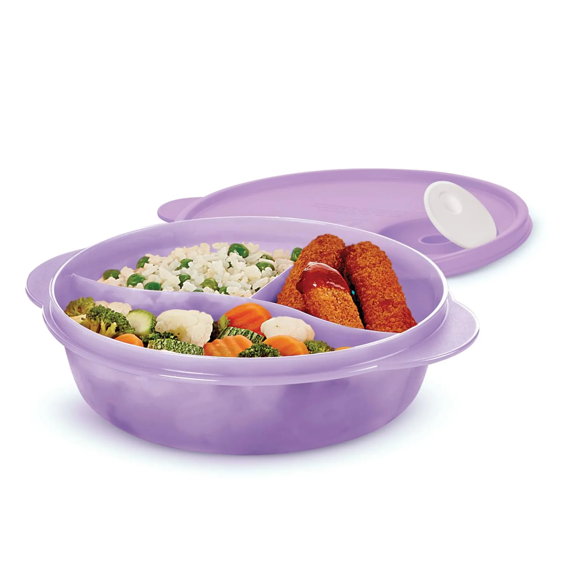 Plato para microondas con divisiones Tupperware 850 ml