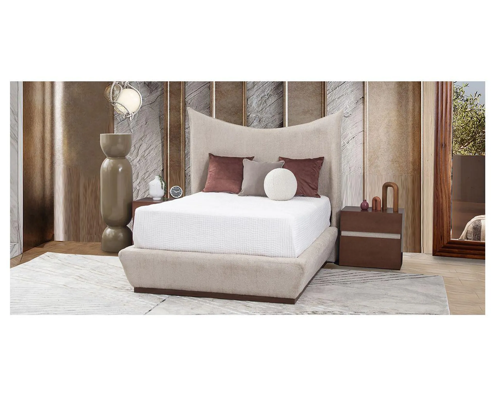 Cama Matrimonial Helenna Beige