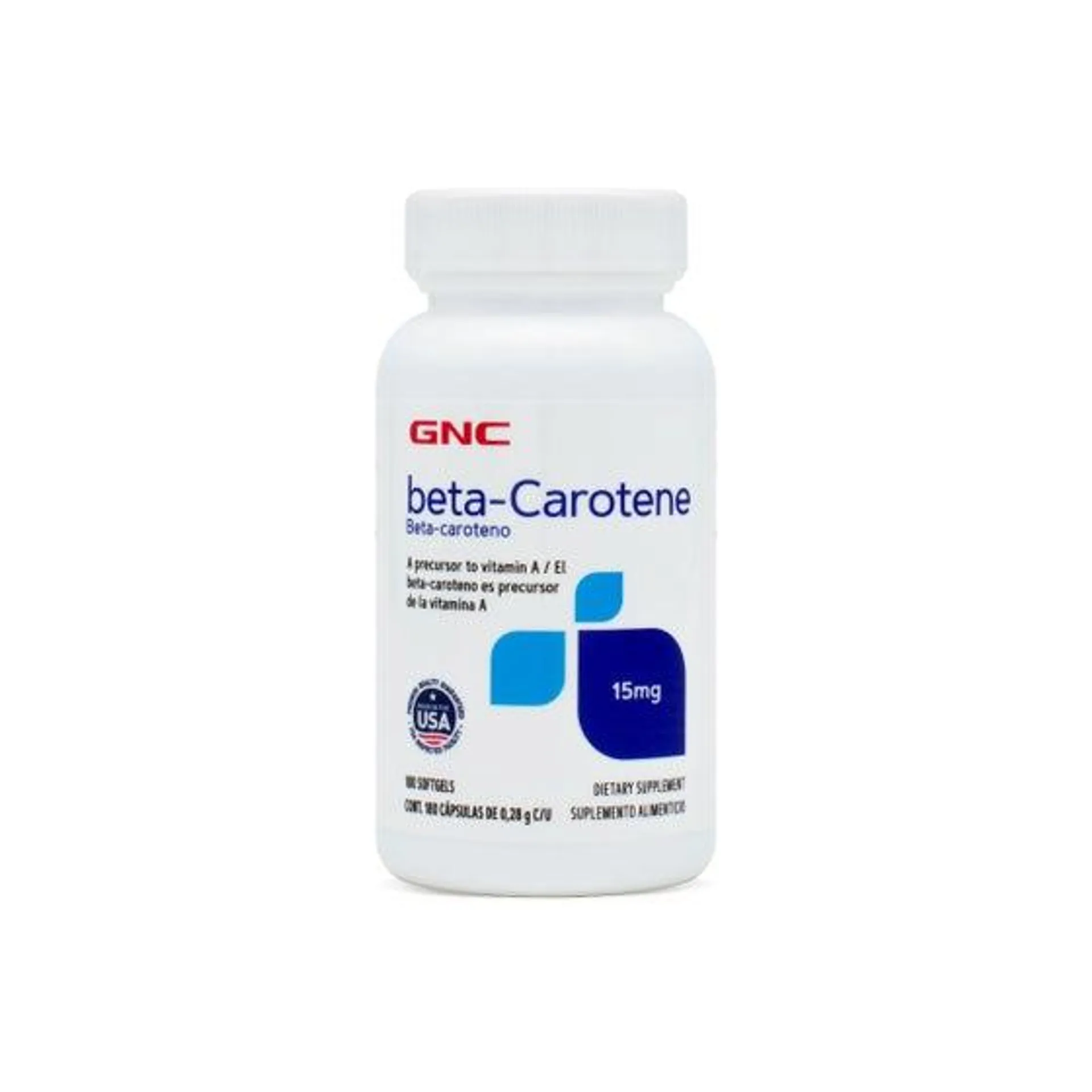 Beta Caroteno 15 mg GNC 180 Cápsulas