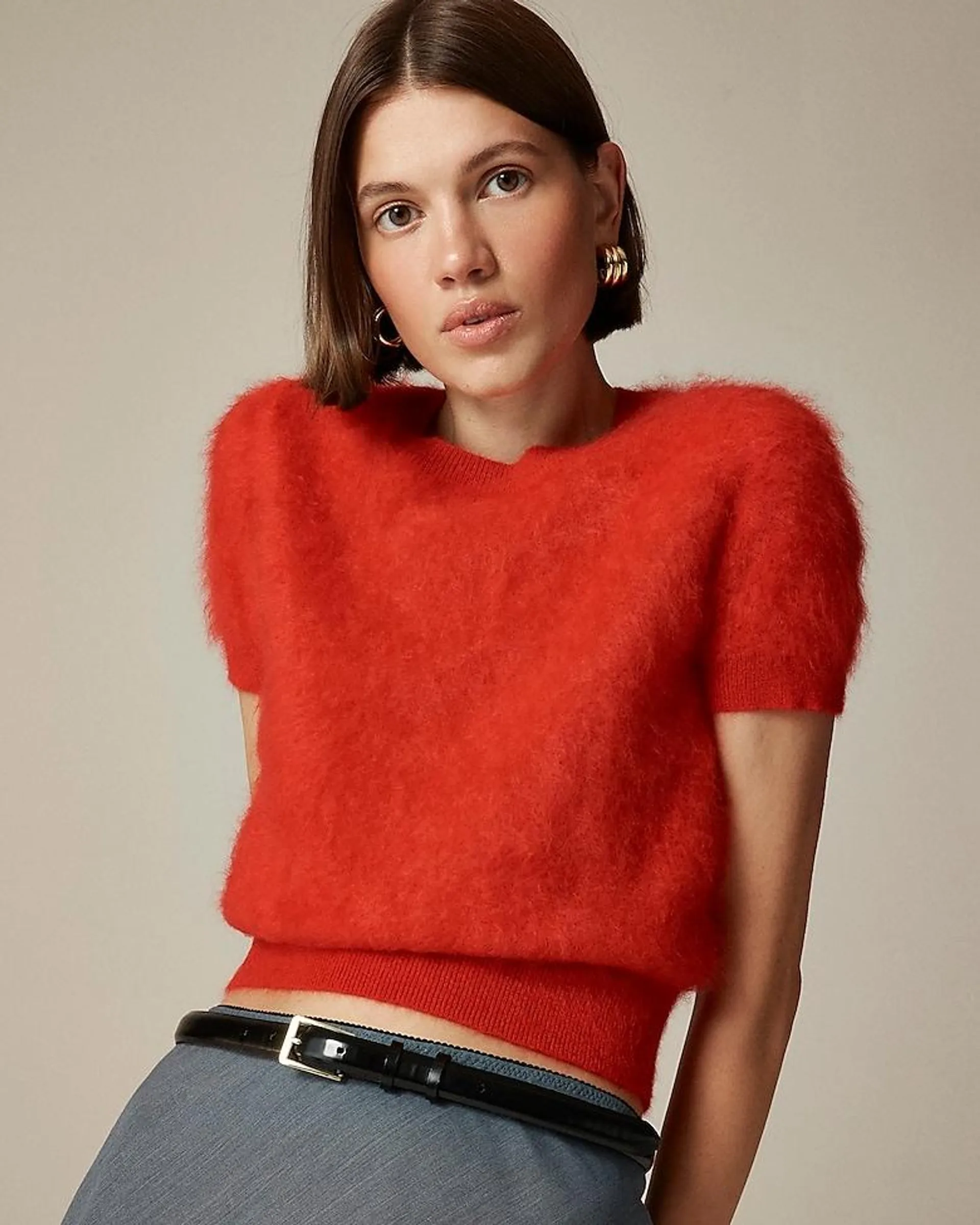 Brushed cashmere T-shirt
