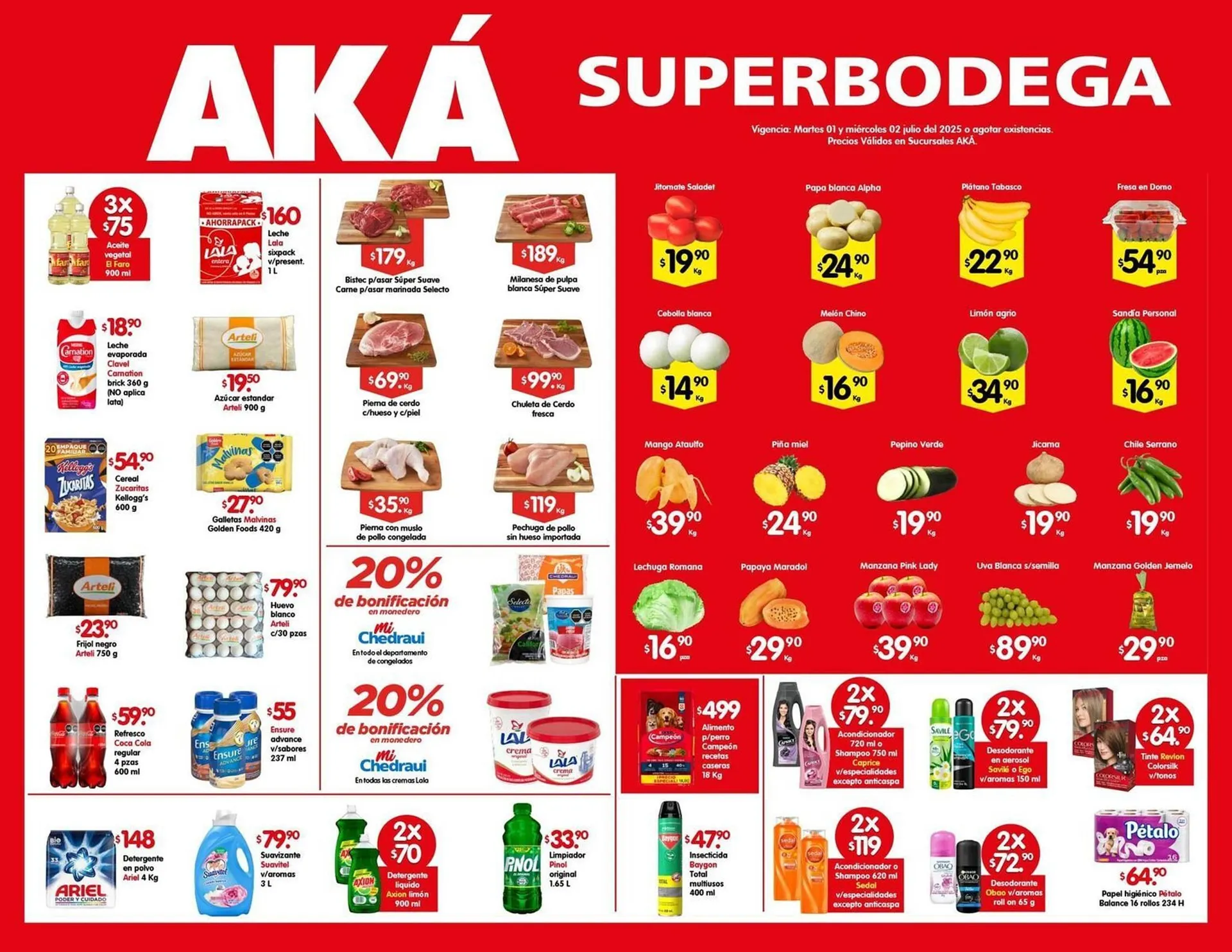 Catálogo de Catálogo AKÁ Superbodega 1 de julio al 2 de julio 2025 - Pagina 1