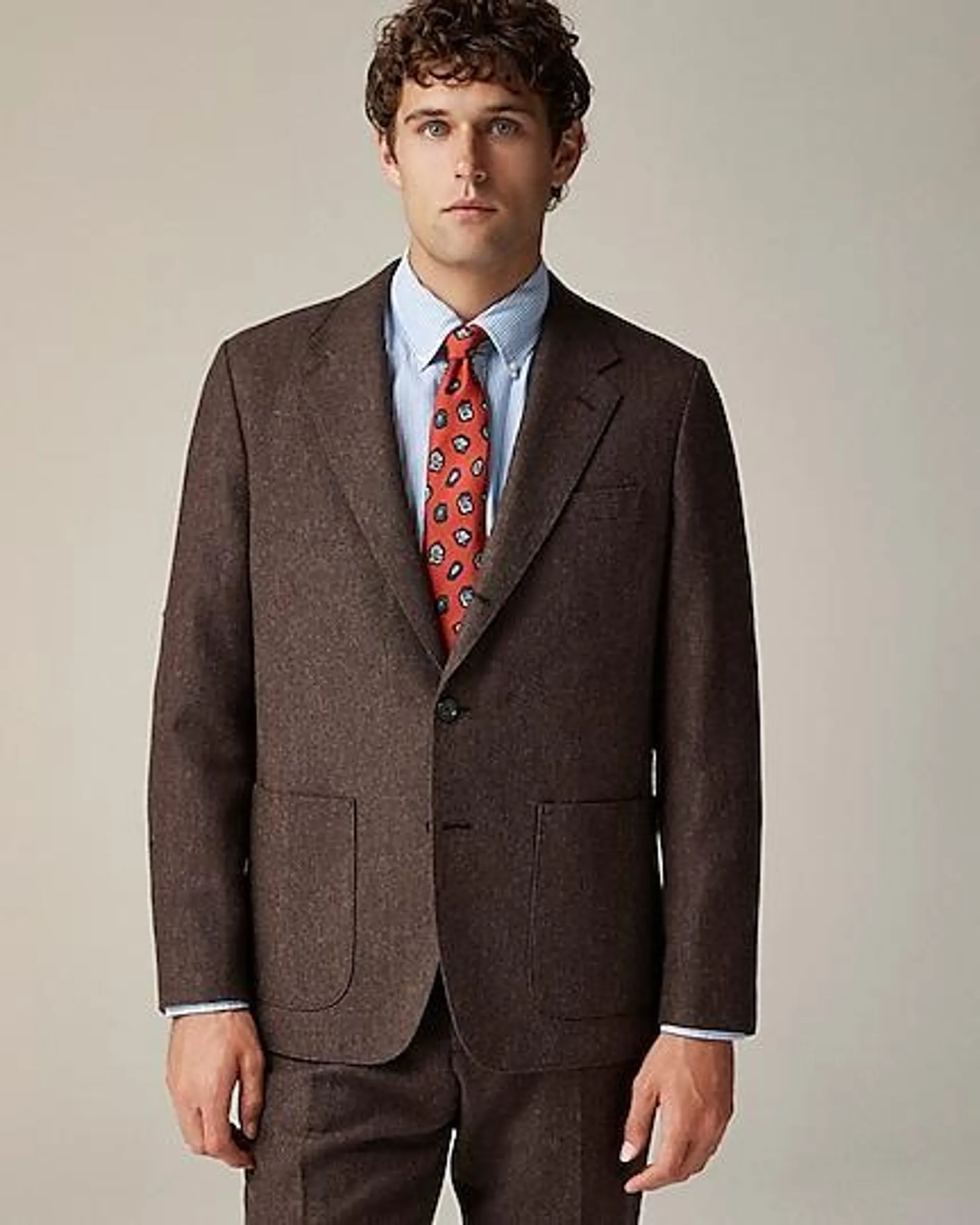 Kenmare Relaxed-fit suit jacket in English cotton-wool blend