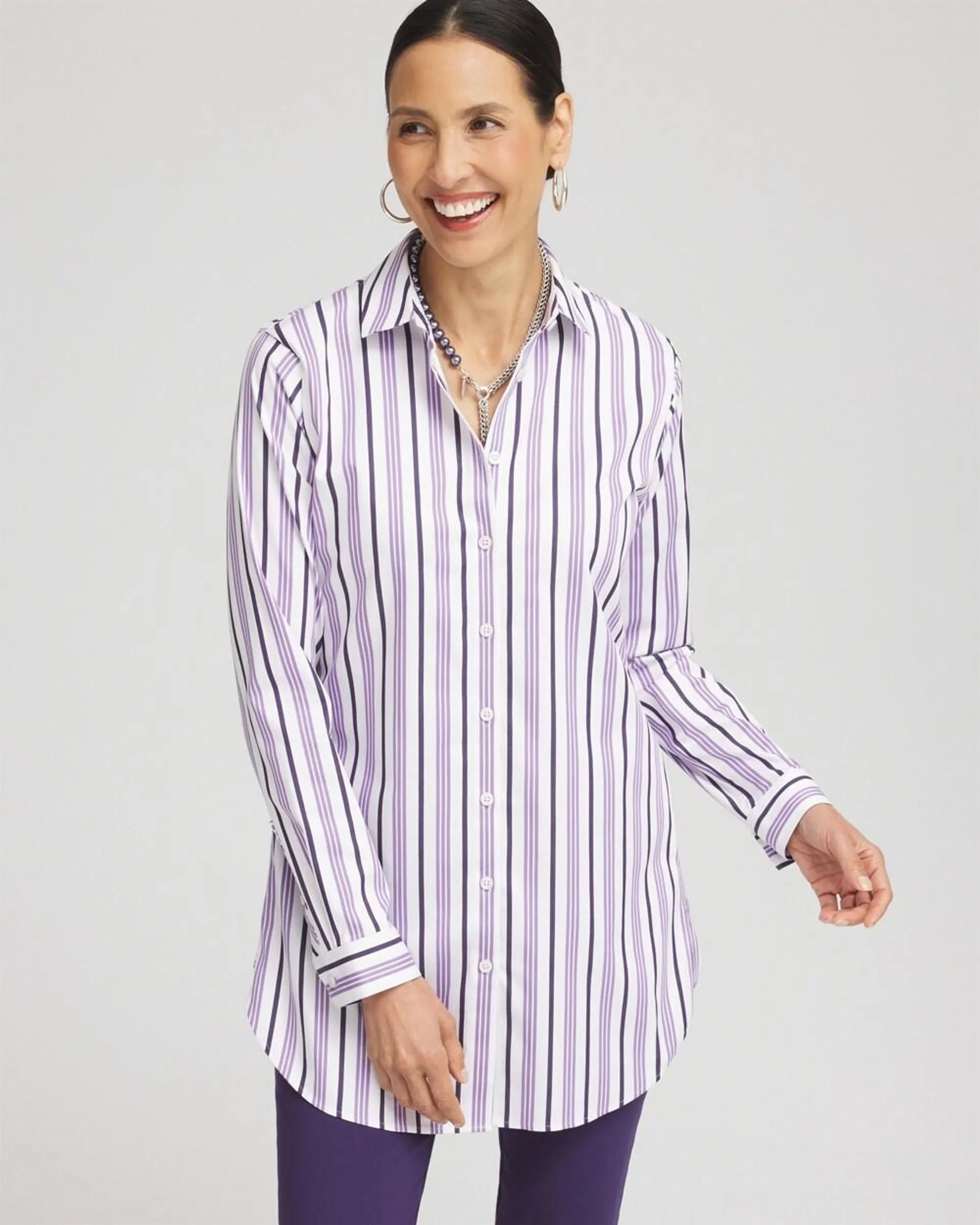 No Iron\u2122 Striped Tunic