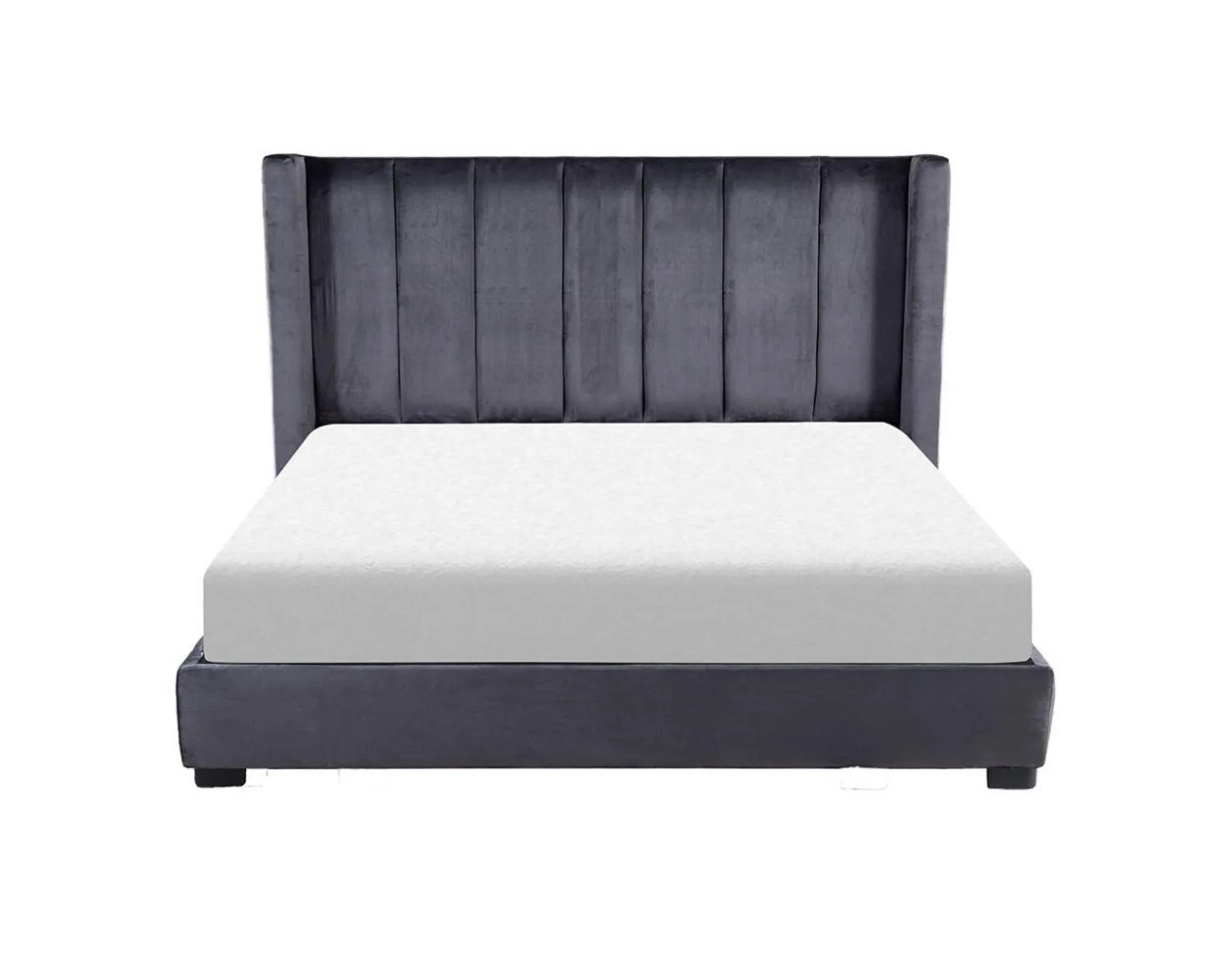 Cama King Size Terciopelo Lenne Gris