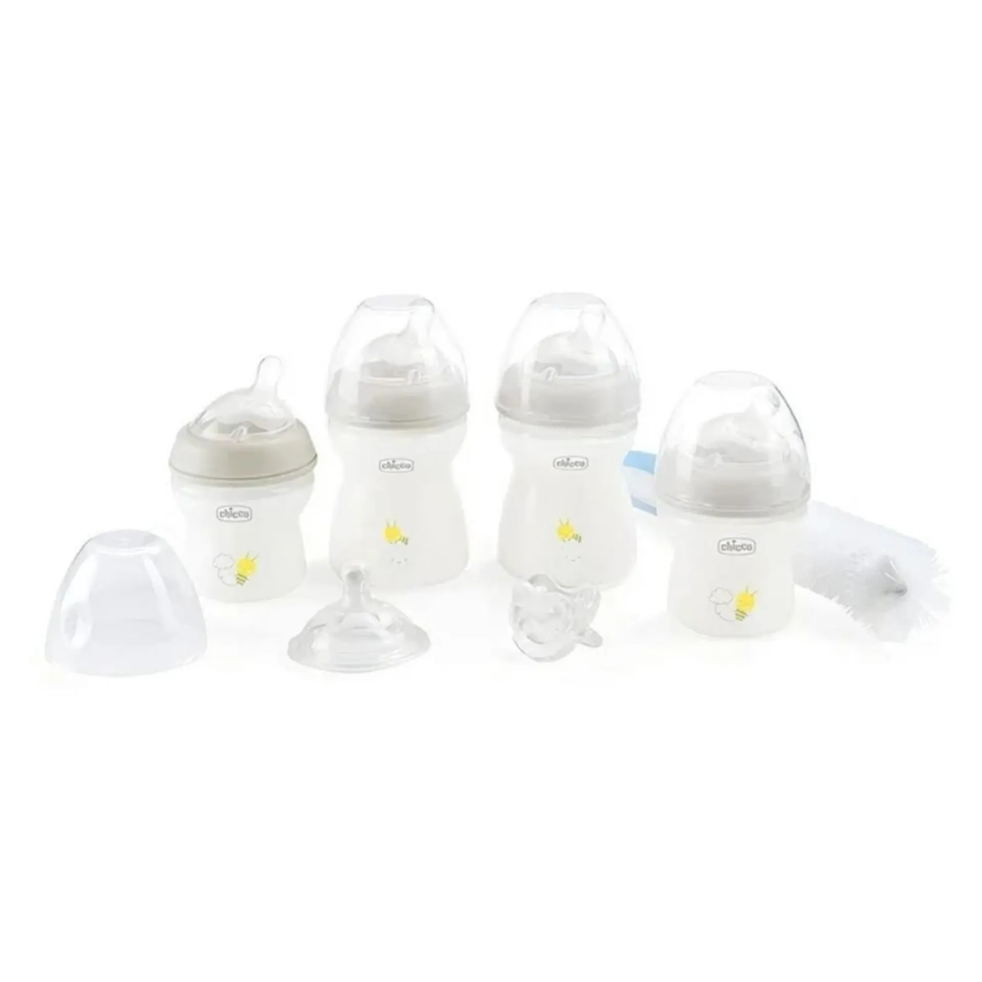 Set Chicco NaturalFeeling – Biberones Anticólicos para Bebé + Chupón