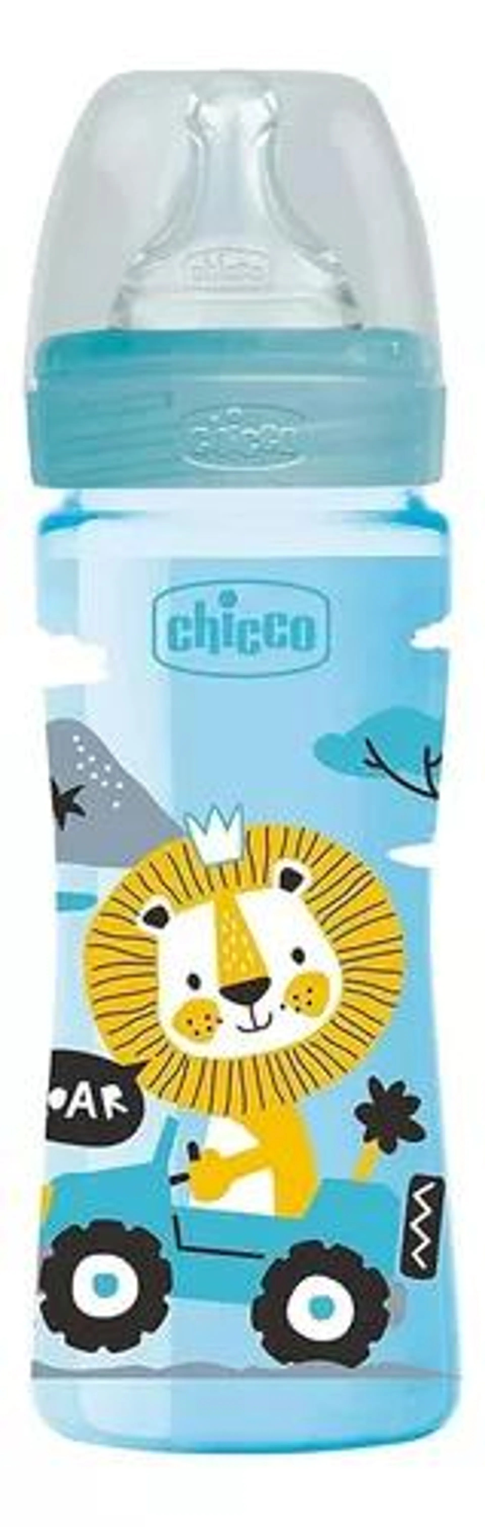 Chicco Biberón Well Being 250 Ml Azul 8.5 Oz León