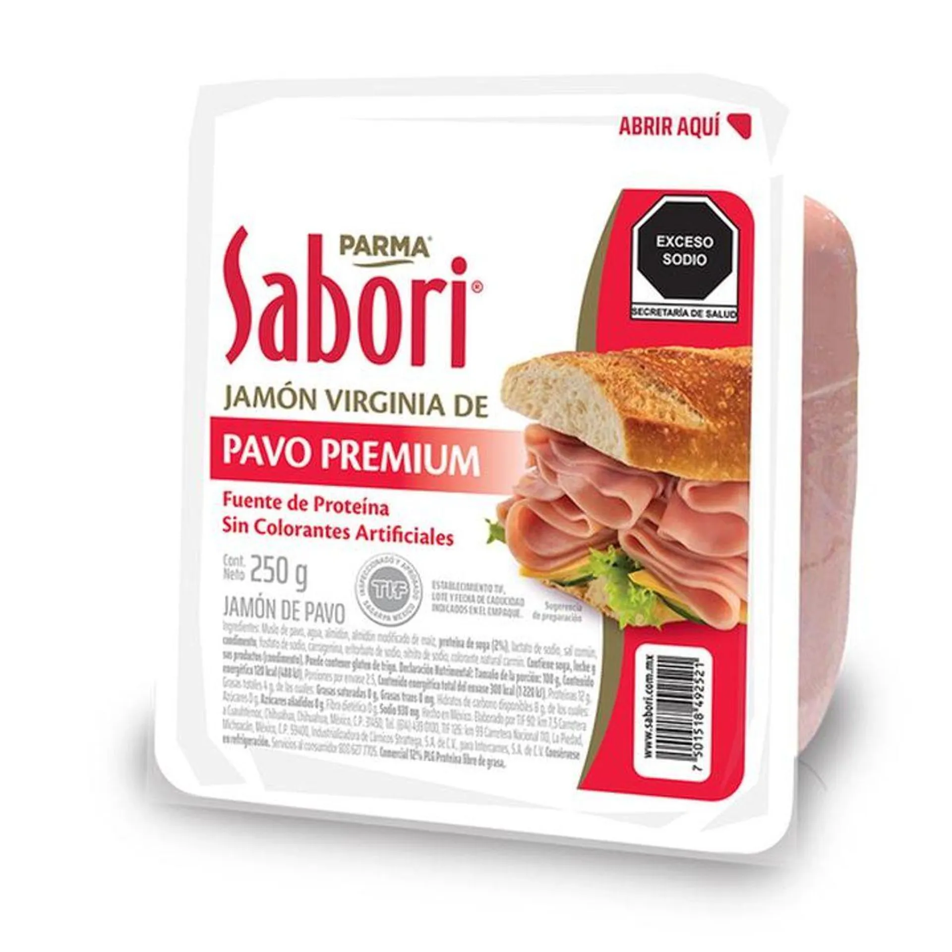 Sabori Jamón de Pavo Virginia 250 g