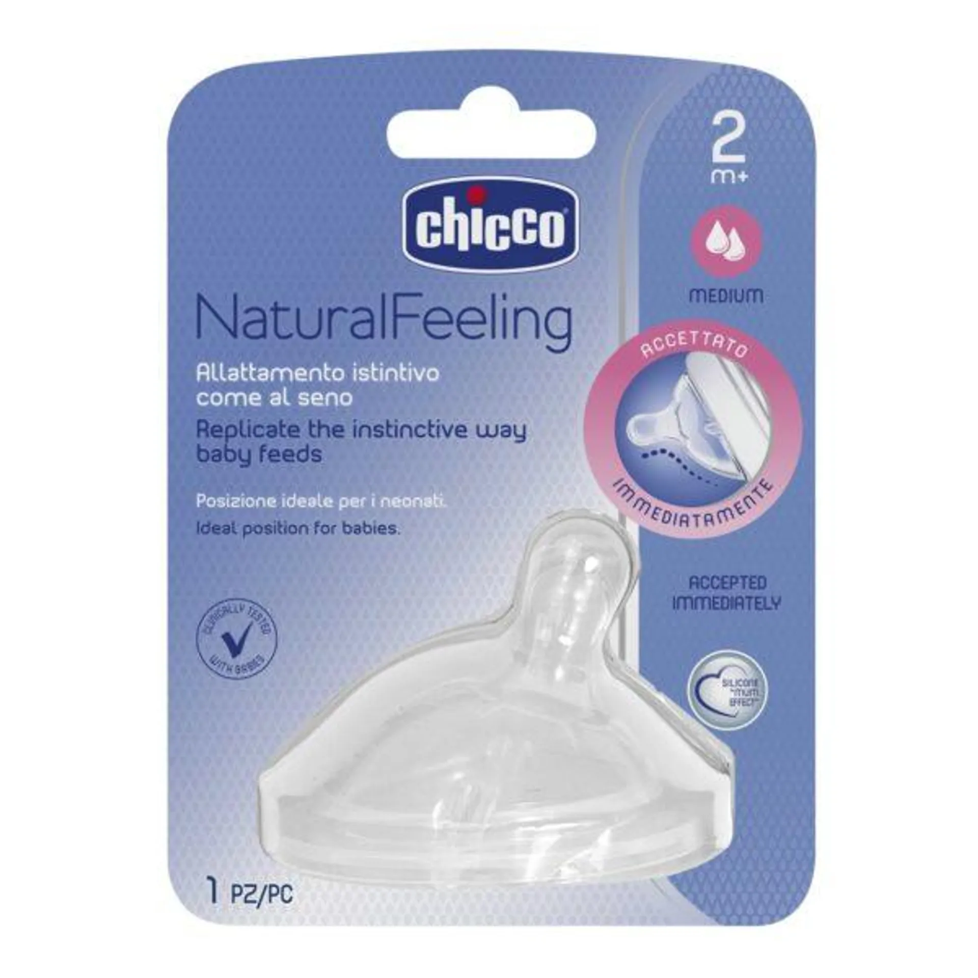 Tetina natural feeling chicco 2m