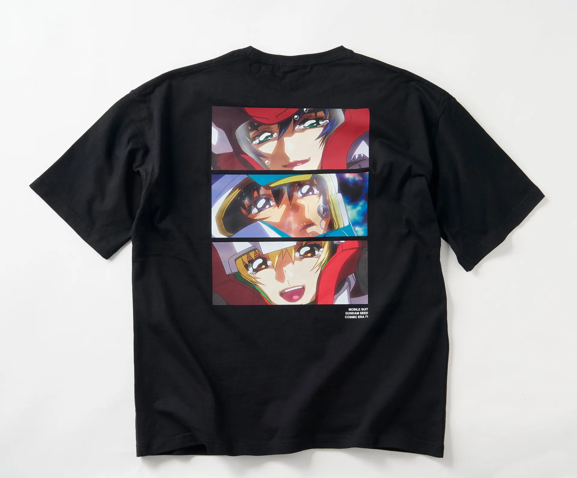 To a Future that Never Ends Oversized T-shirt—Mobile Suit Gundam SEED/STRICT-G Collaboration BLACK