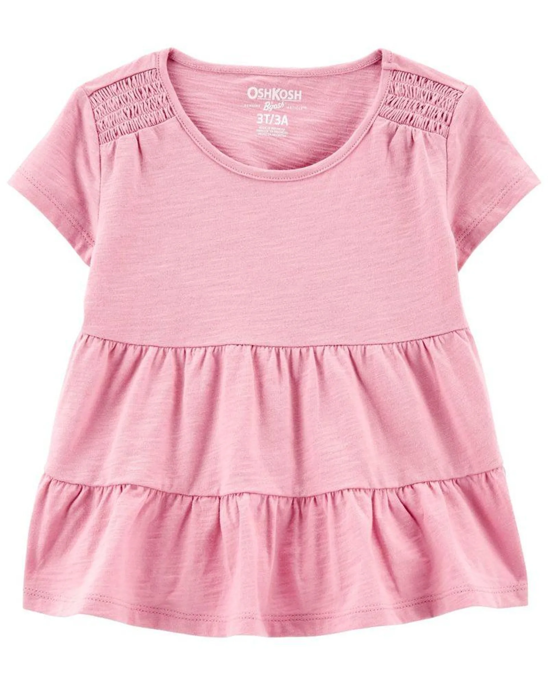 Blusa Corrugada De Punto Con Capas Oshkosh B'Gosh