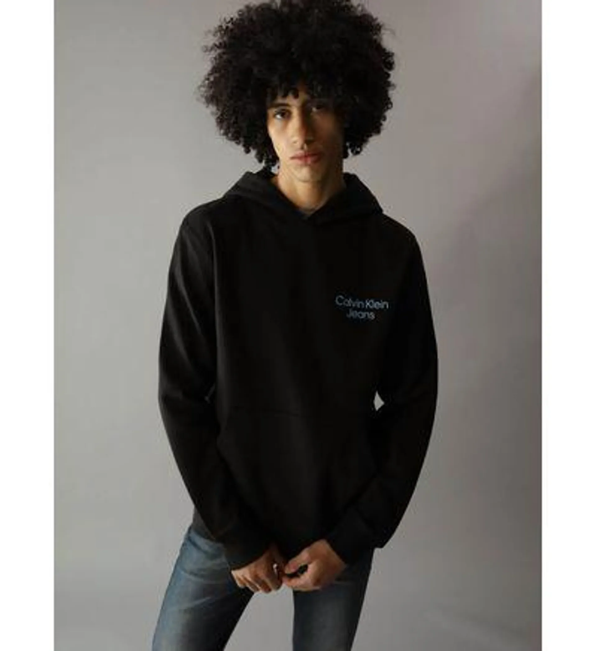 Sudadera Calvin Klein con Logo Hombre Negro