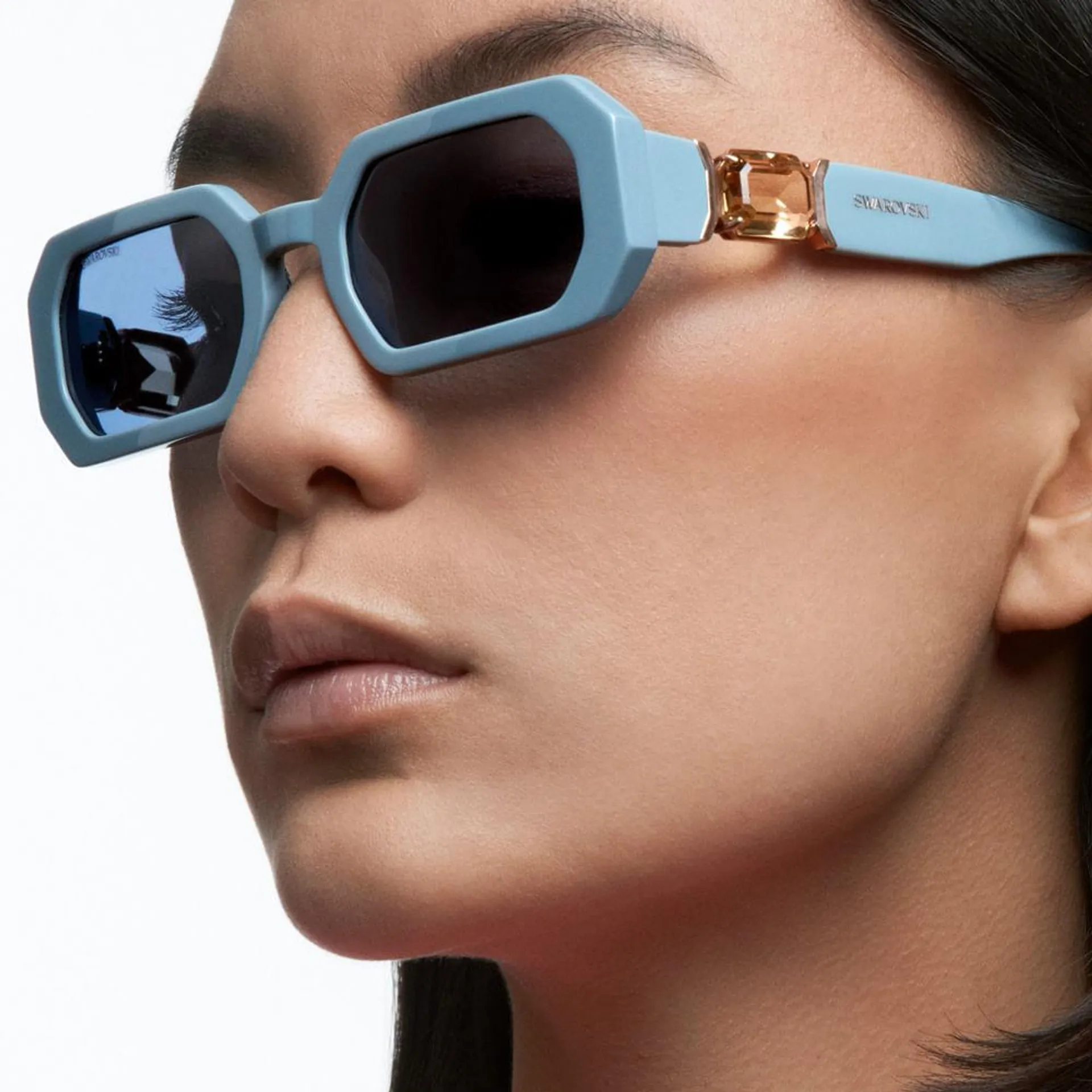 Gafas de sol, Forma octagonal, SK0349 84V, Azules