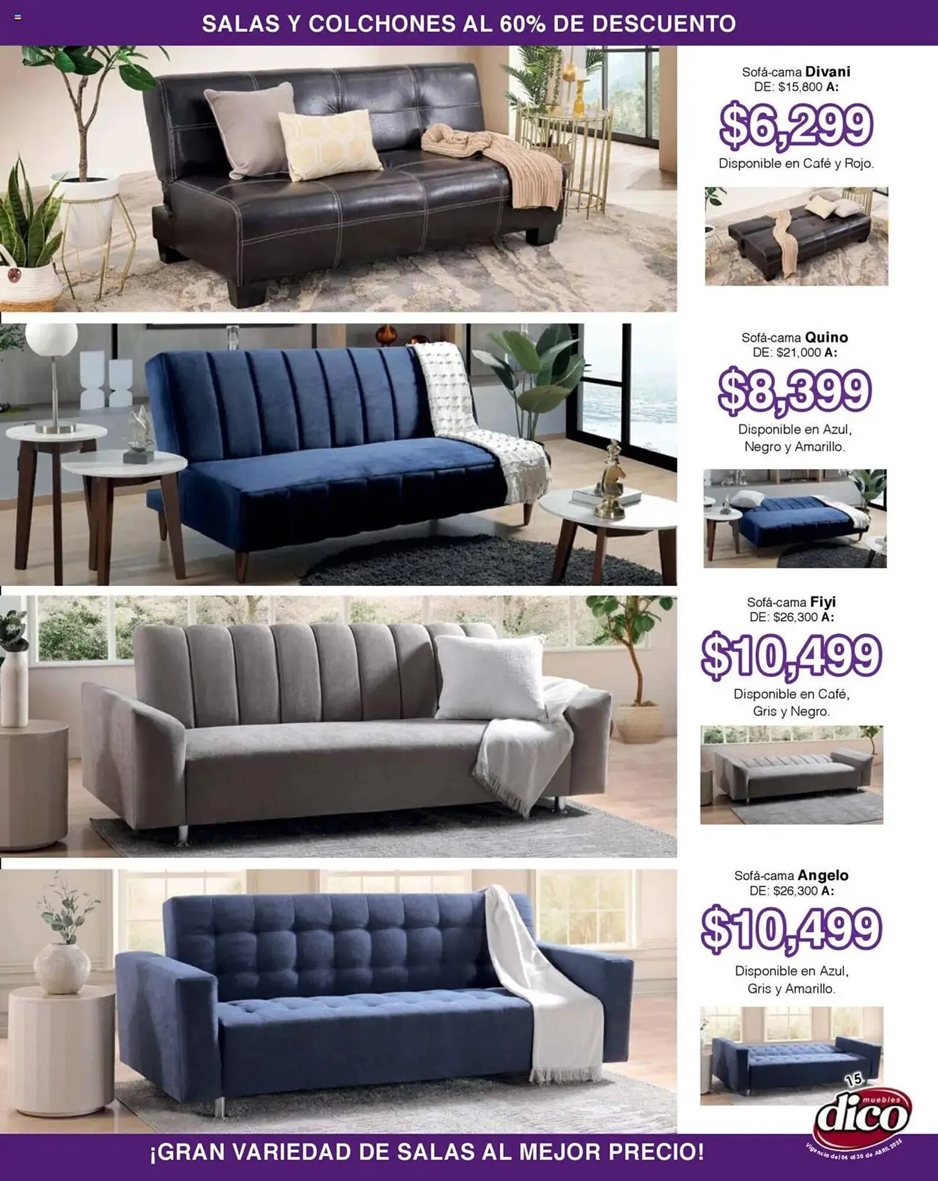 Catálogo de Catálogo Muebles Dico 4 de abril al 30 de abril 2025 - Pagina 15