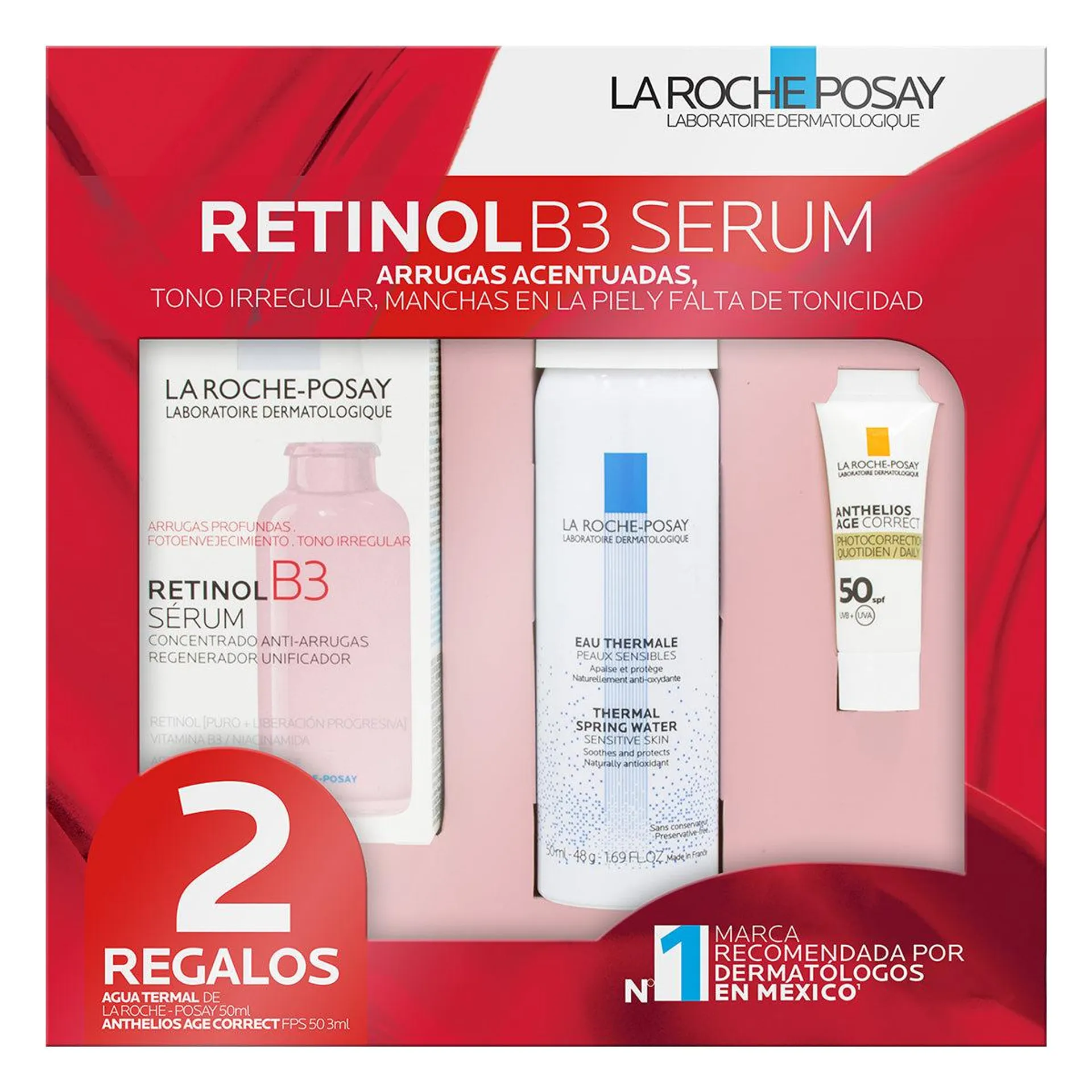 La Roche Posay Kit retinol B3 anti-manchas y arrugas.