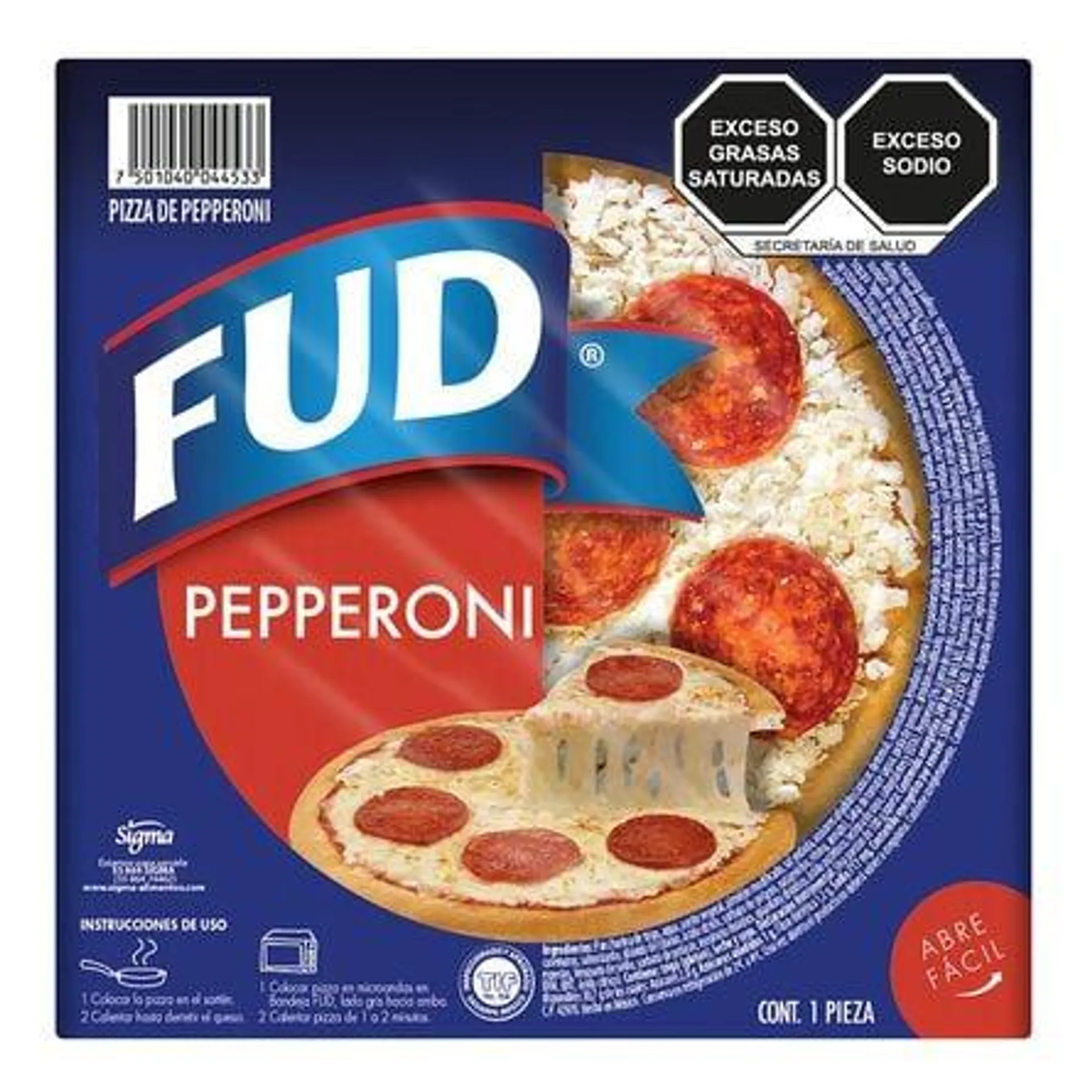 Pizza Fud de Pepperoni Individual 1 pieza