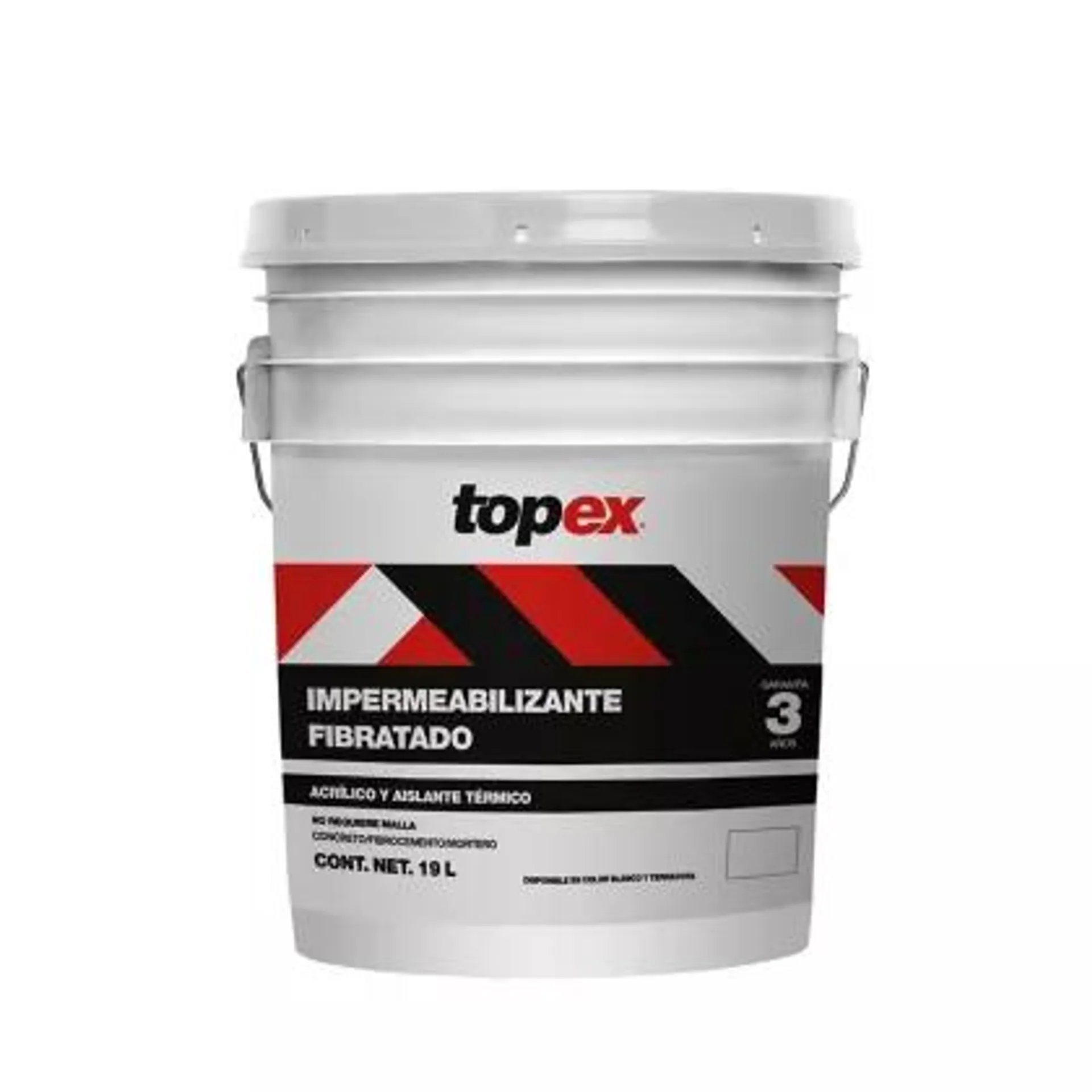 Impermeabilizante Topex Fibratado 3 Años Blanco 19 L