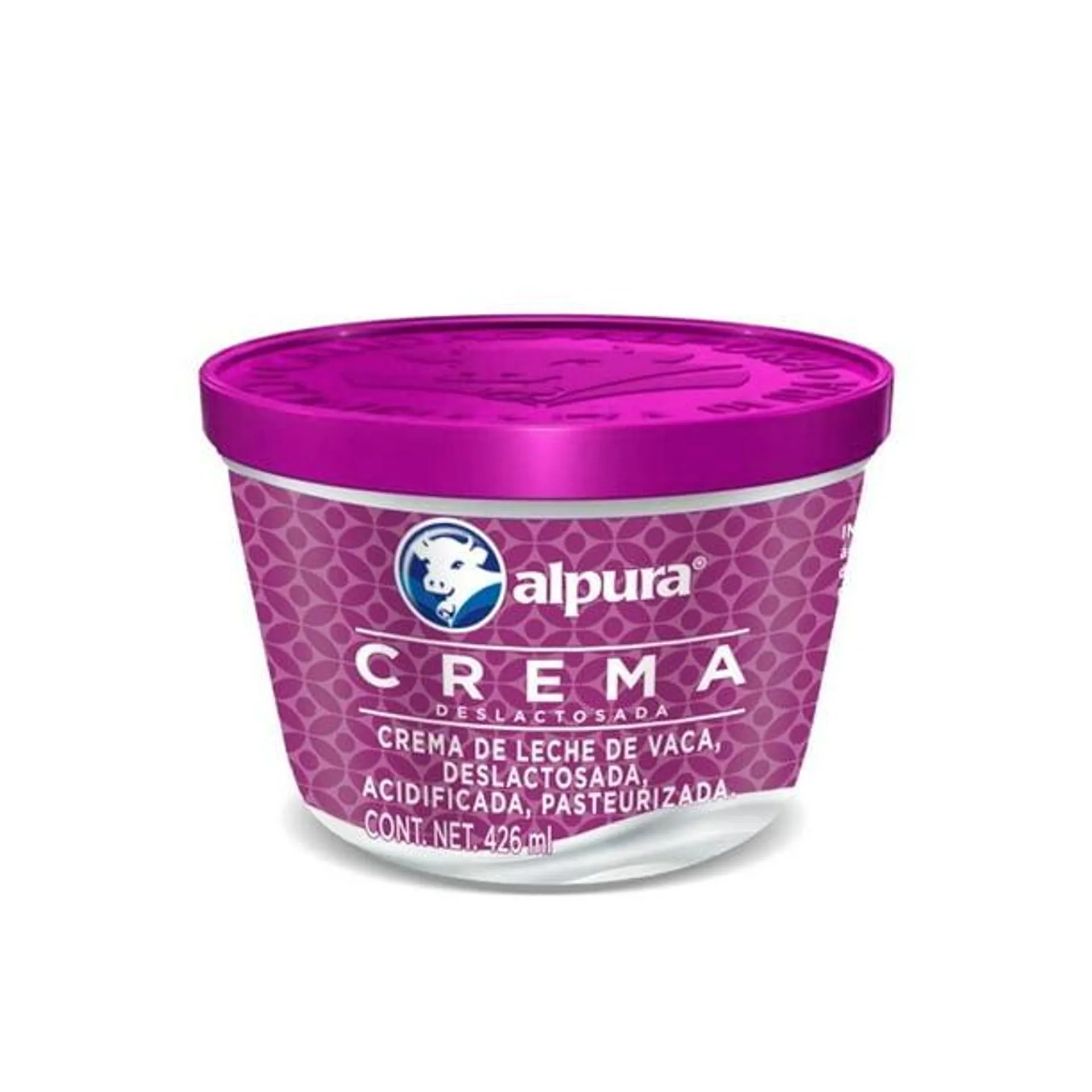 Crema Alpura deslactosada de 426 ml