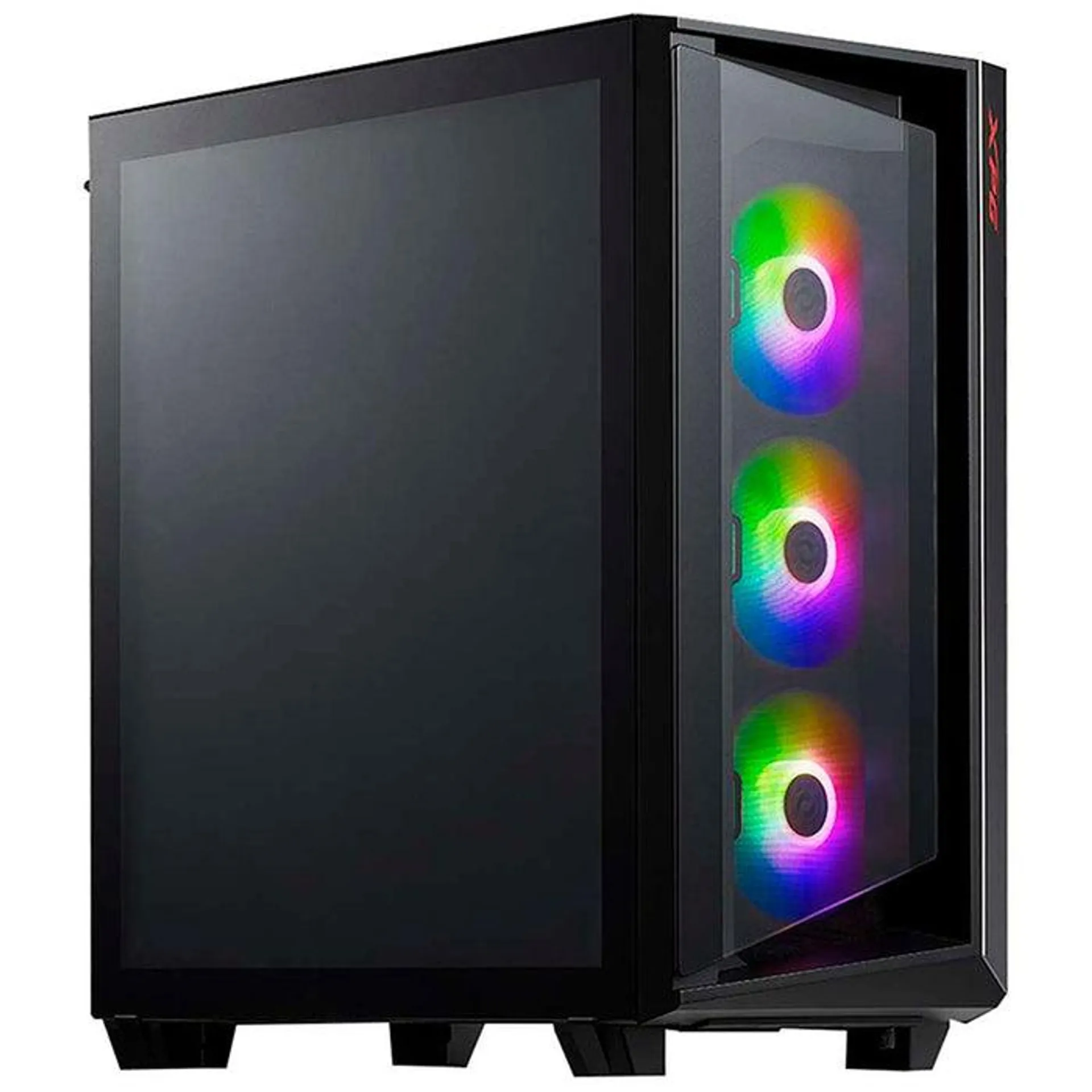 Gabinete Gamer XPG CRUISERST E-ATX Media Torre 3 FAN Cristal Templado USB-C ARGB Negro CRUISERST-BKCWW