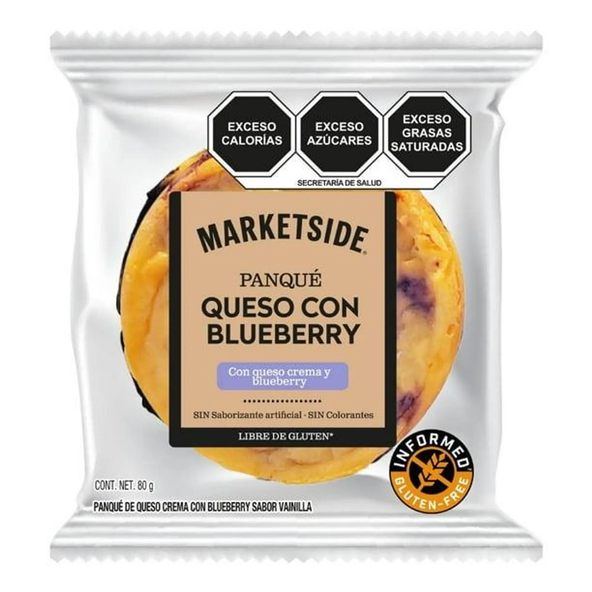 Panqué Marketside queso con blueberry sin gluten 80 g