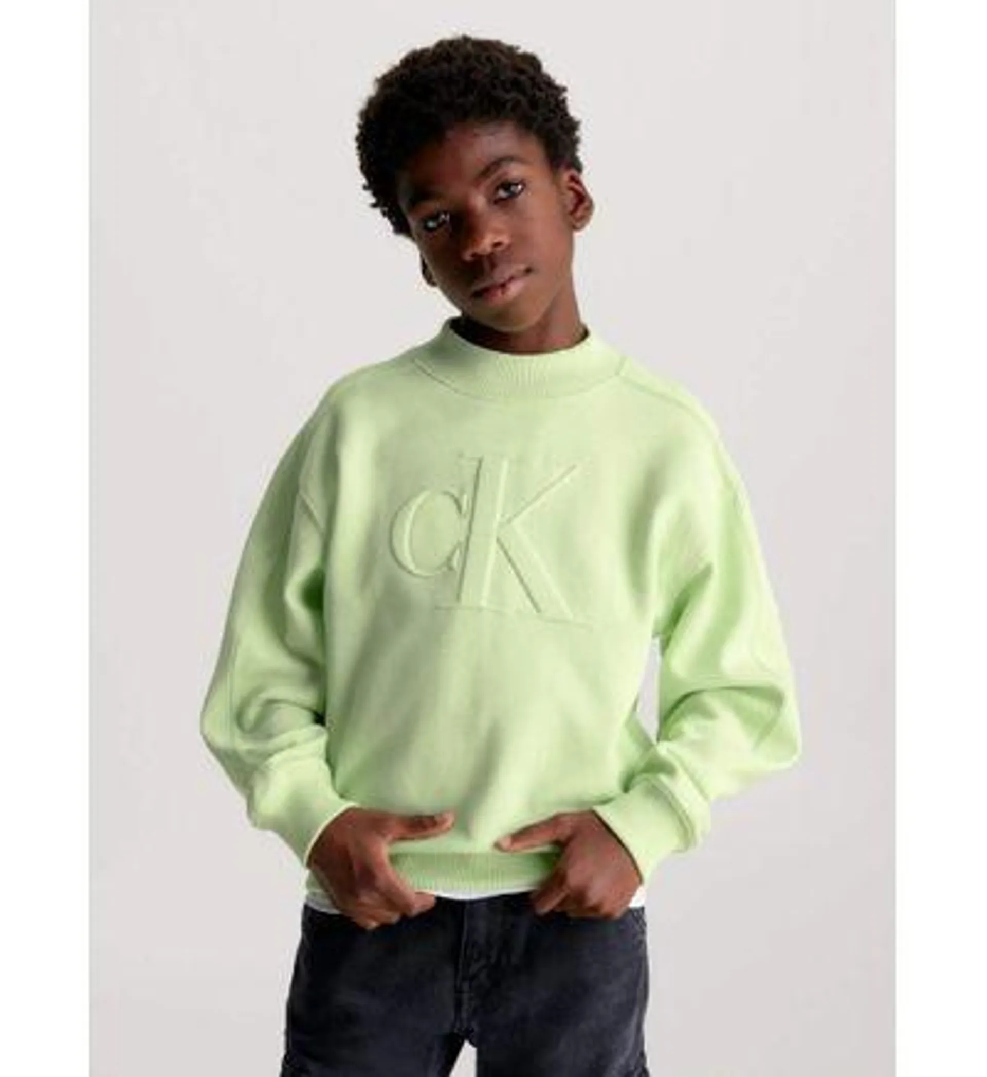 Sudadera Calvin Klein Monograma Niño Verde